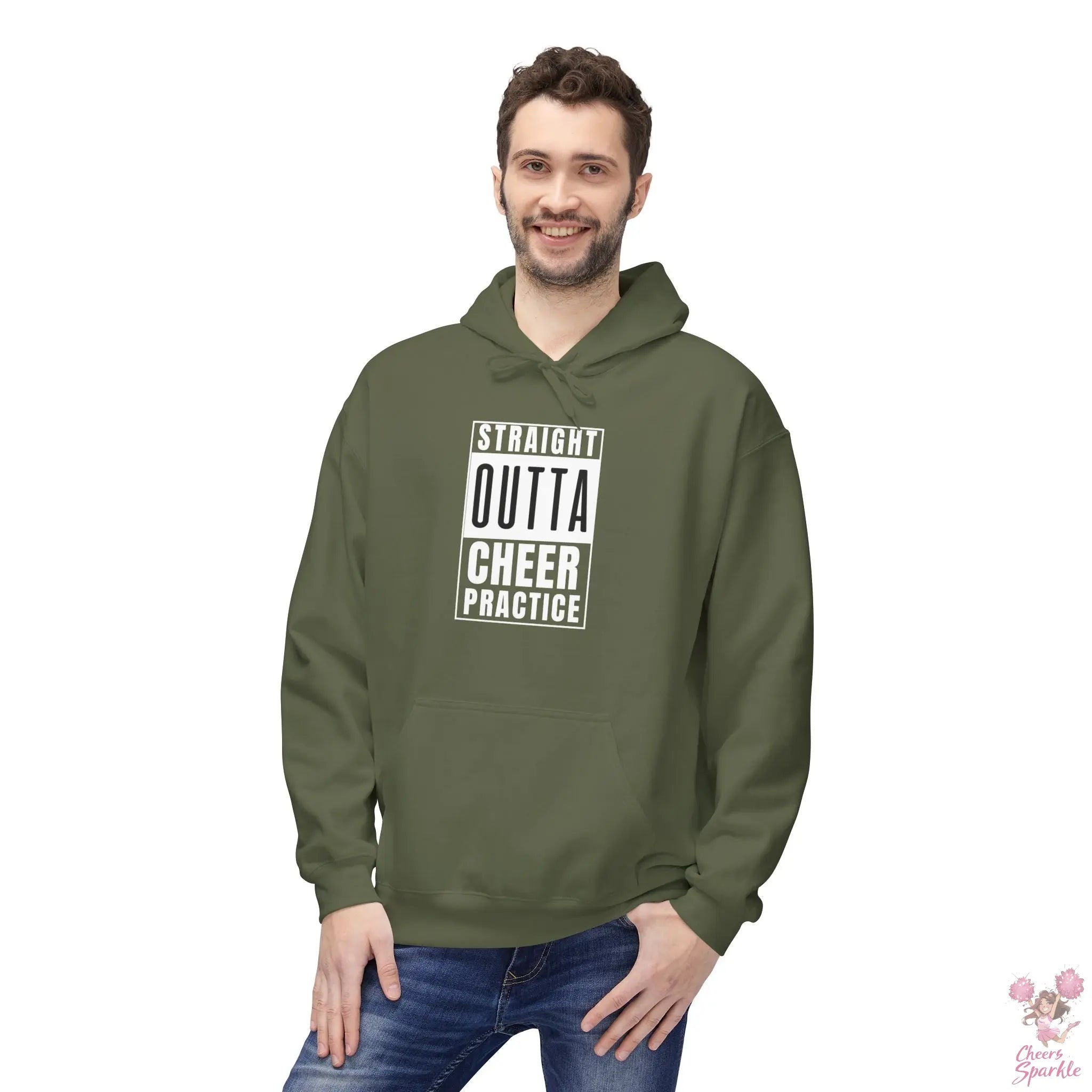 Hoodie „Straight Outta Cheer Practice“ Printify