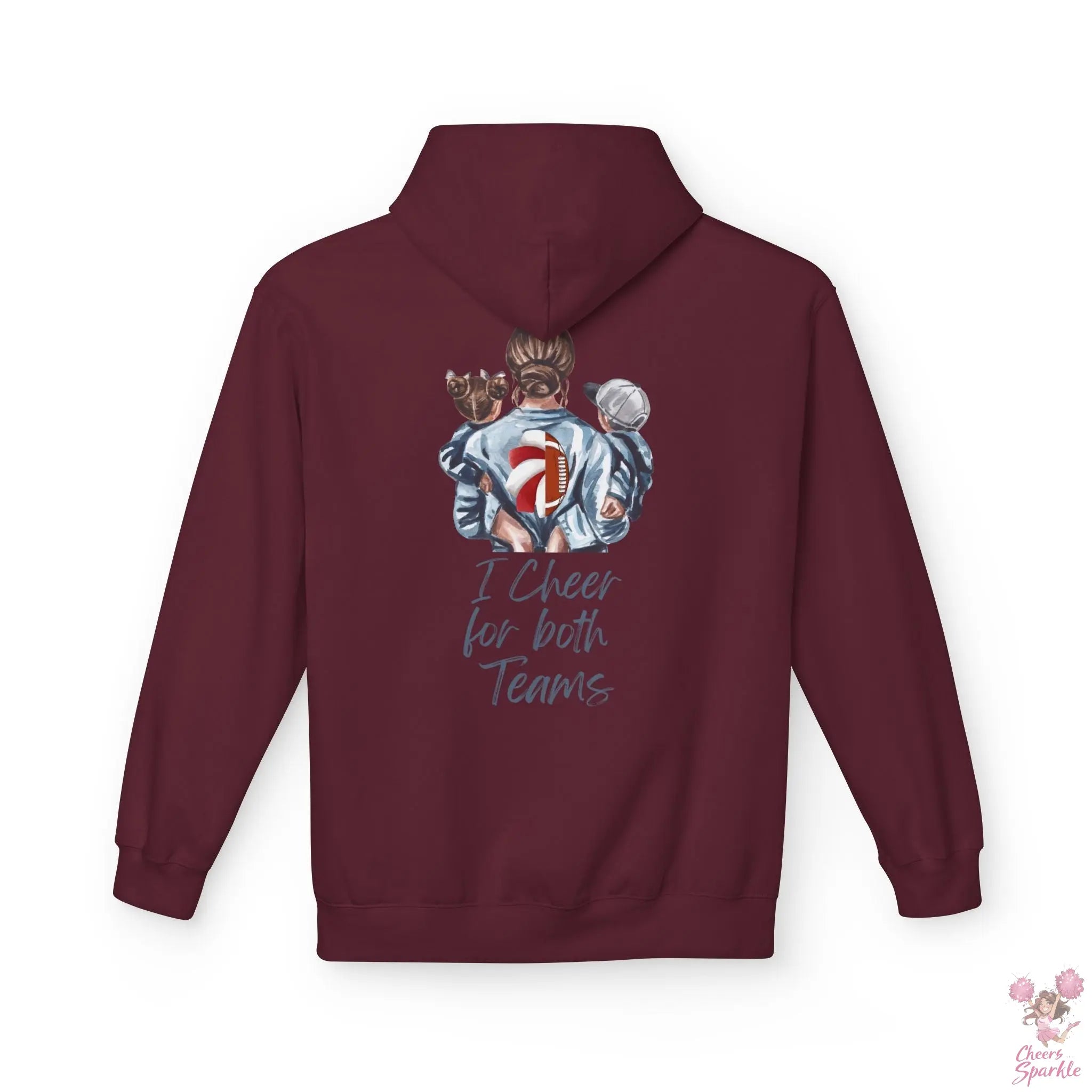 Hoodie - "I Cheer for Both Teams" Cheers and Sparkle