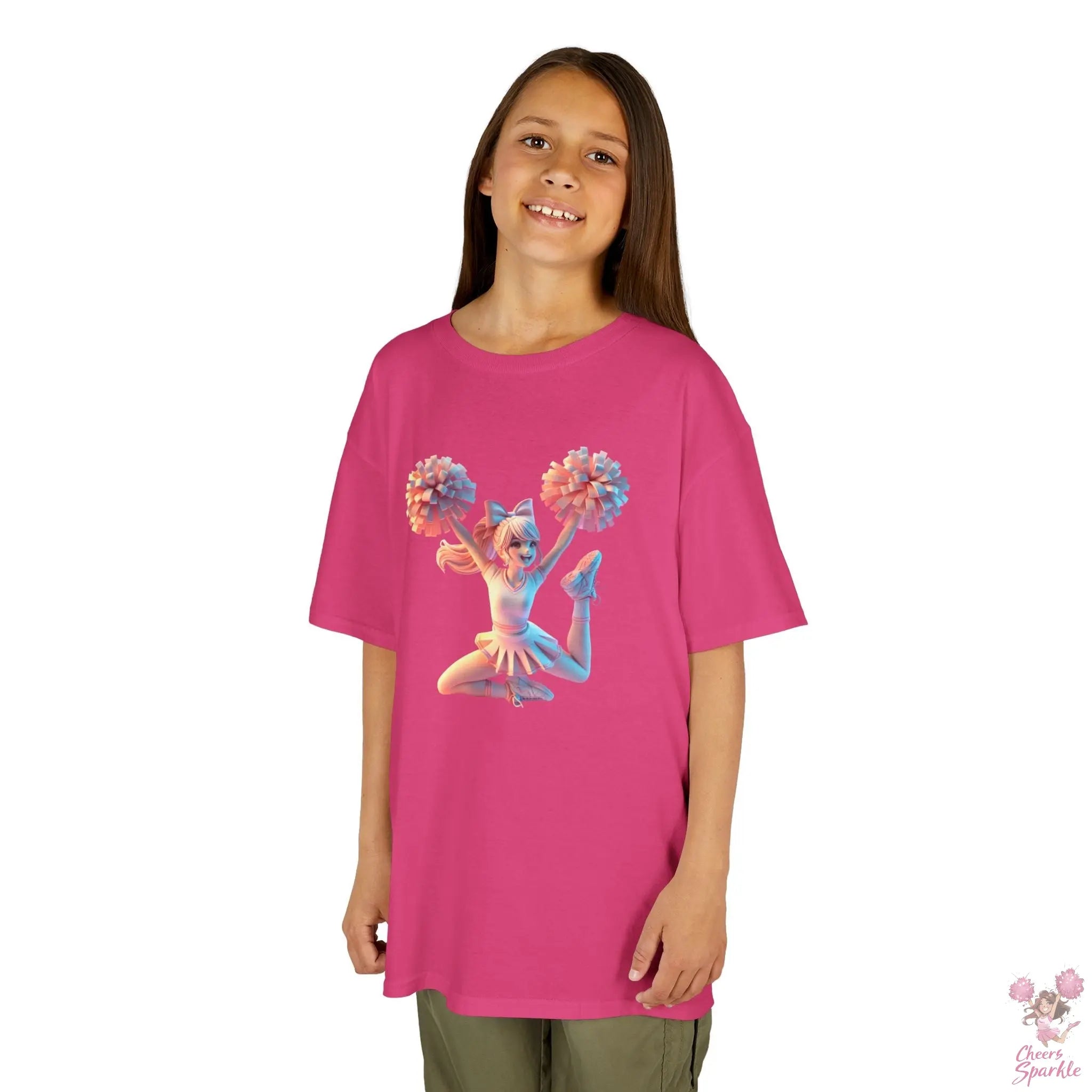 Lebendigen 3D-Druck eines Cheerleaders - Kids Heavy Cotton™ Tee Cheers and Sparkle