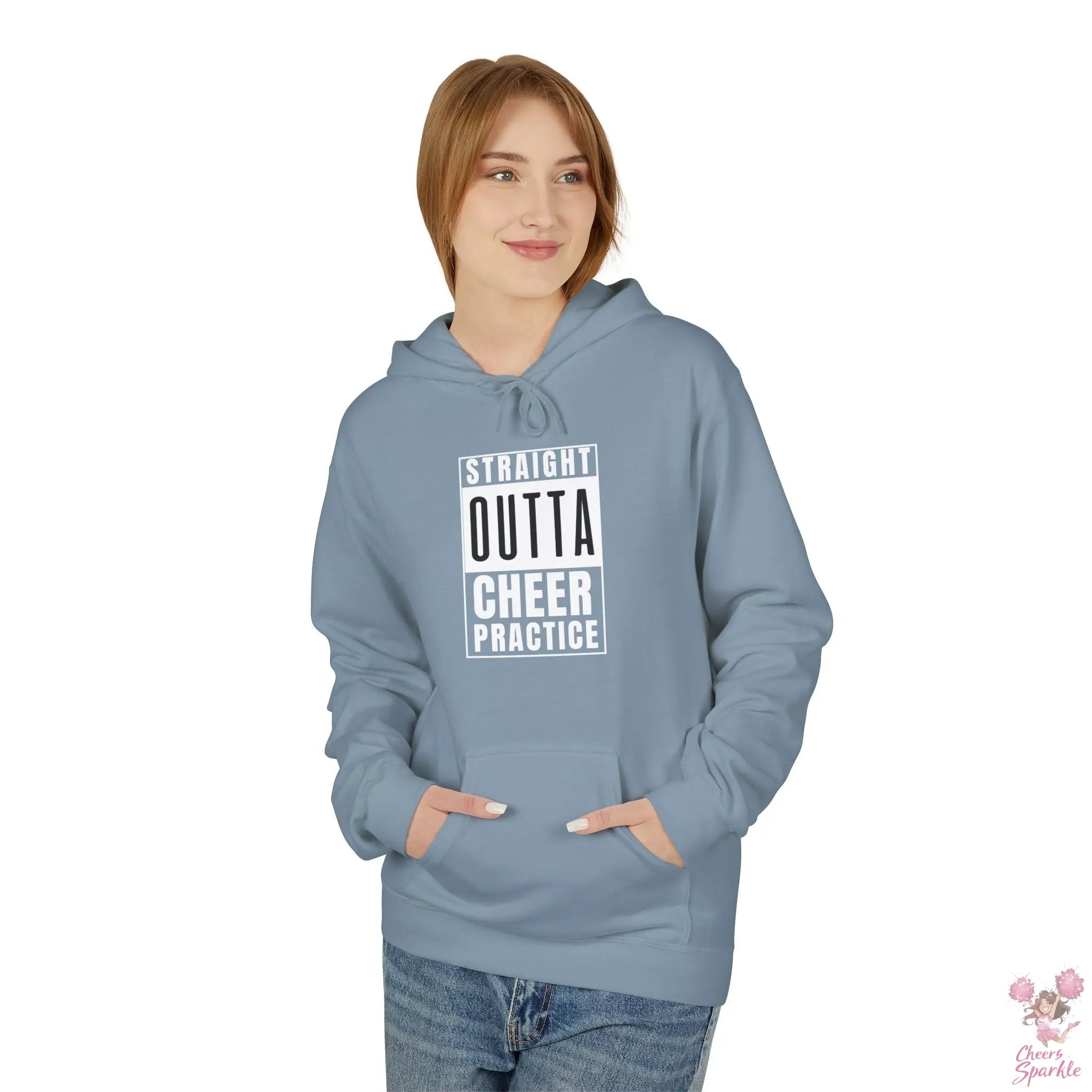 Hoodie „Straight Outta Cheer Practice“ Printify
