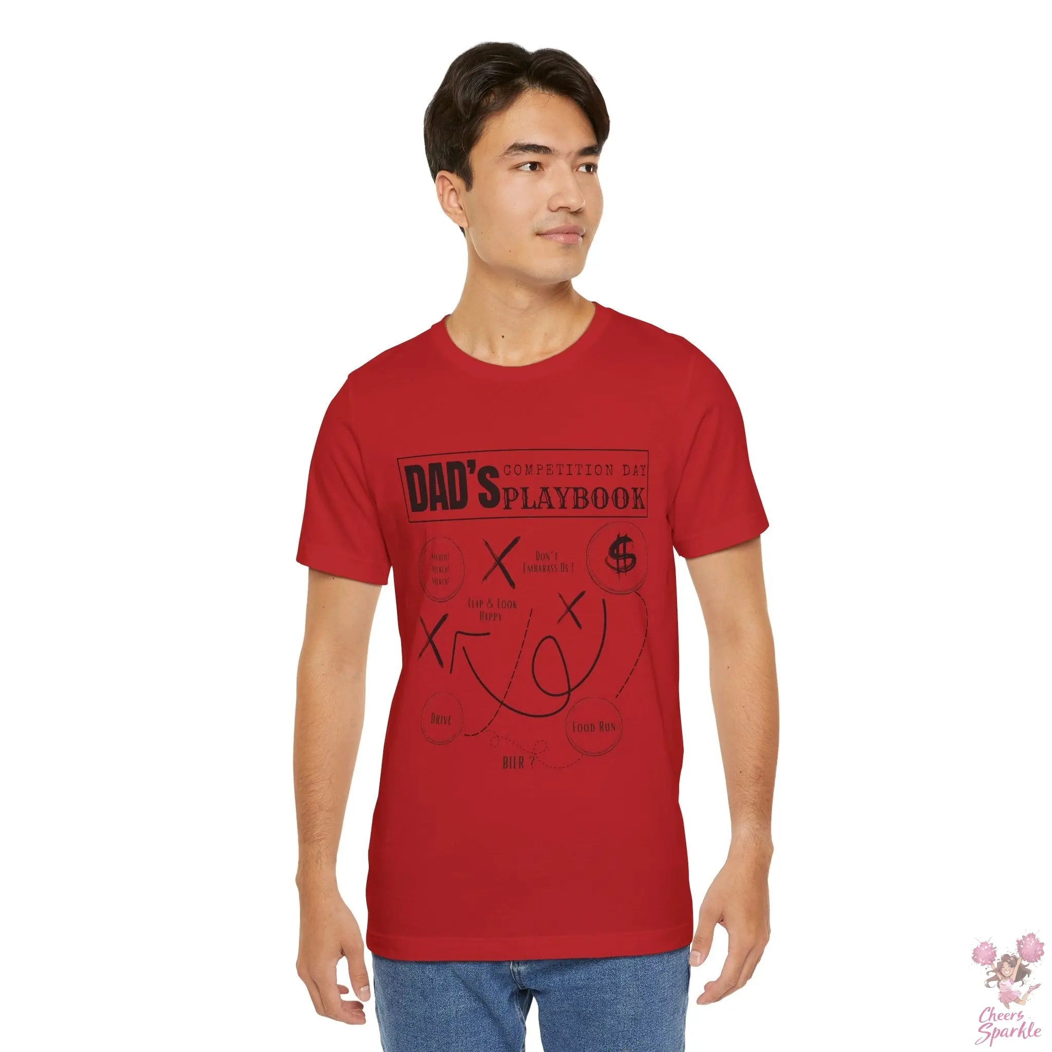 Cheer Dad T-Shirt for Game Day and Cheer Competition Cheers and Sparkle