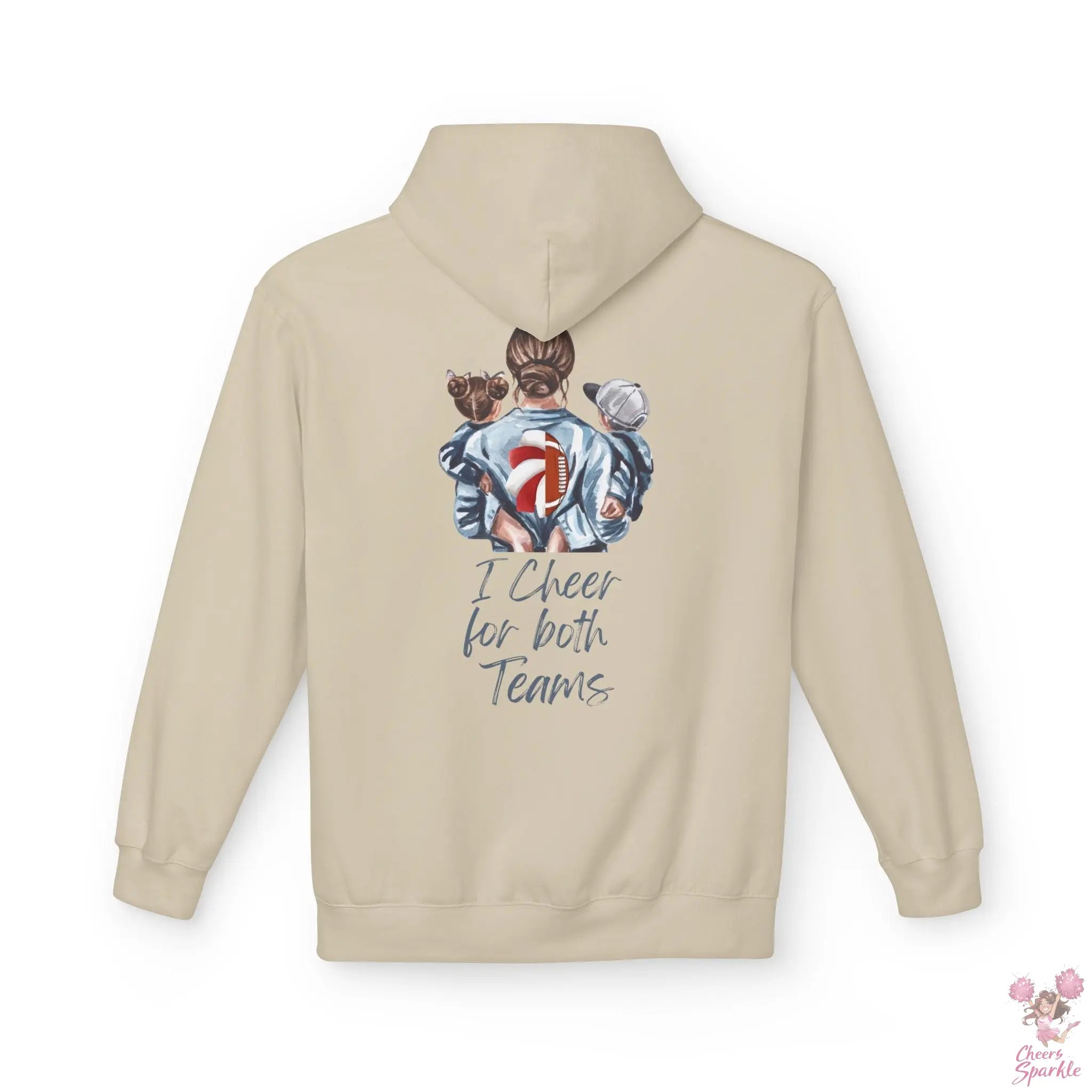 Hoodie - "I Cheer for Both Teams" Cheers and Sparkle