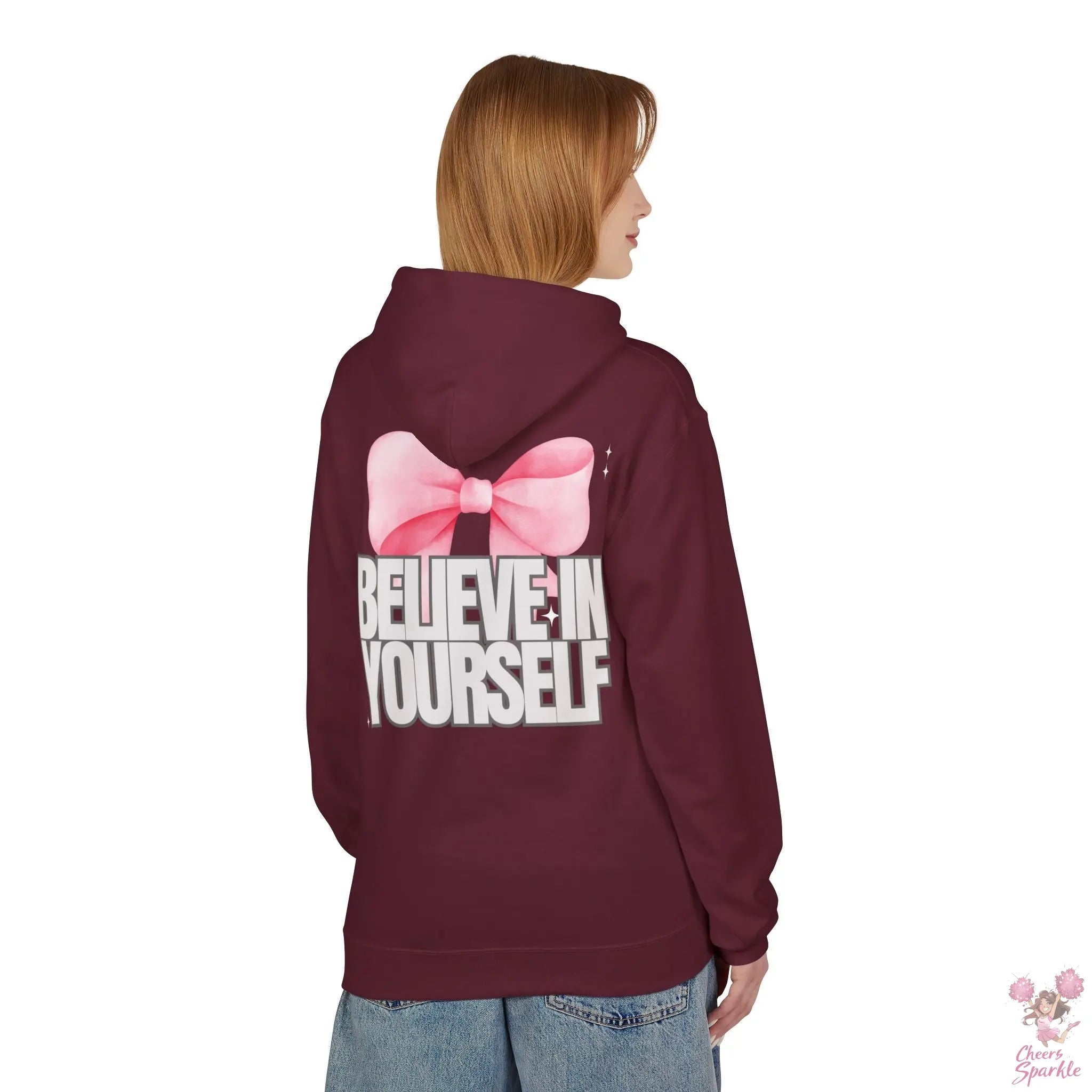 Hoddie  "Believe in Yourself" mit Schleifenmotiv Cheers and Sparkle