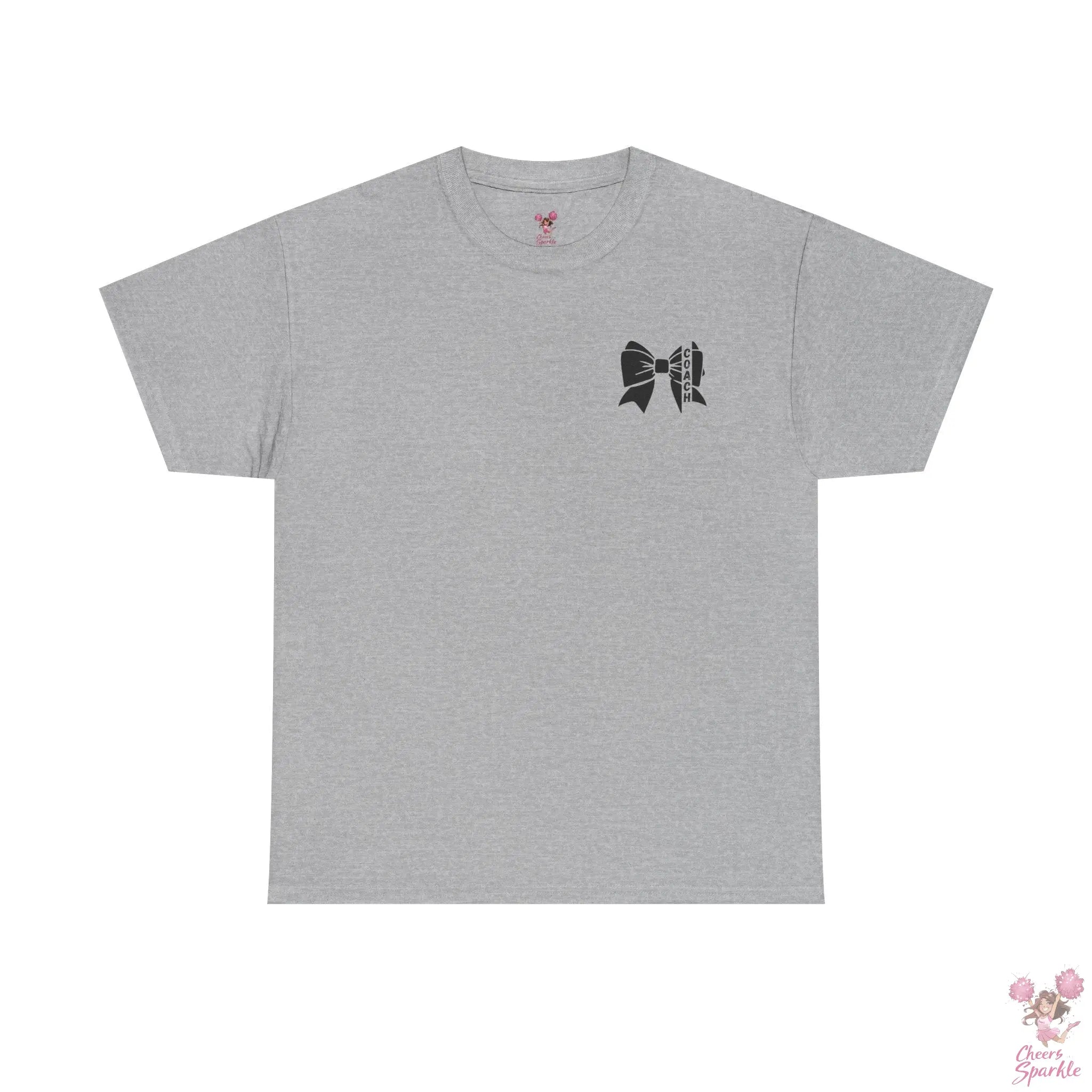 Cheer Coach T-Shirt mit Schwarzer Bow Printify