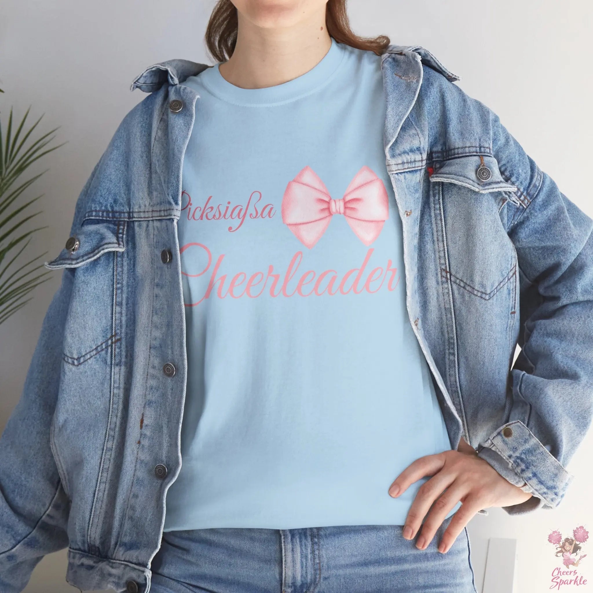 Cheerleader T-Shirt mit Schleifen-Design Printify