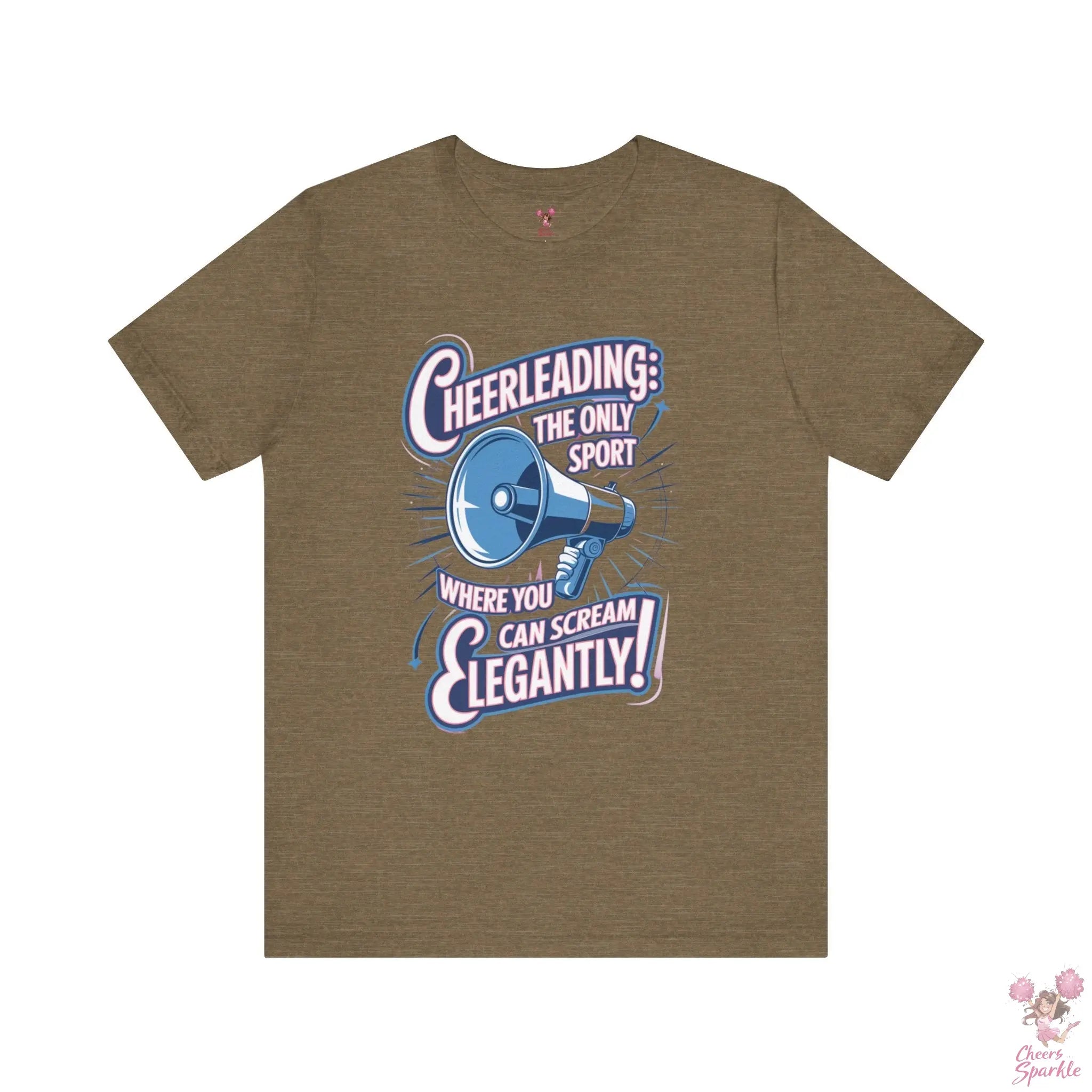 Cheerleading T-Shirt „Cheerleading: The Only Sport Where You Can Scream Elegantly!“ Cheers and Sparkle