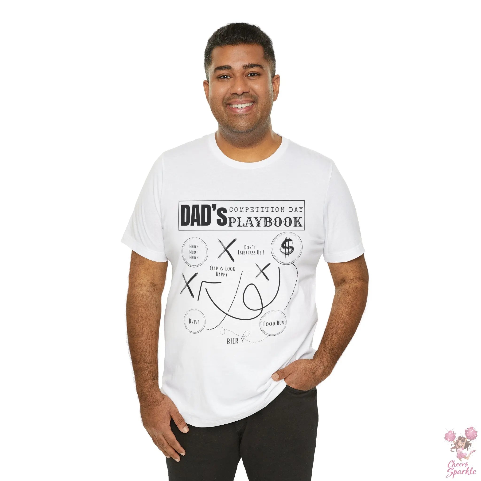 Cheer Dad T-Shirt for Game Day and Cheer Competition Cheers and Sparkle