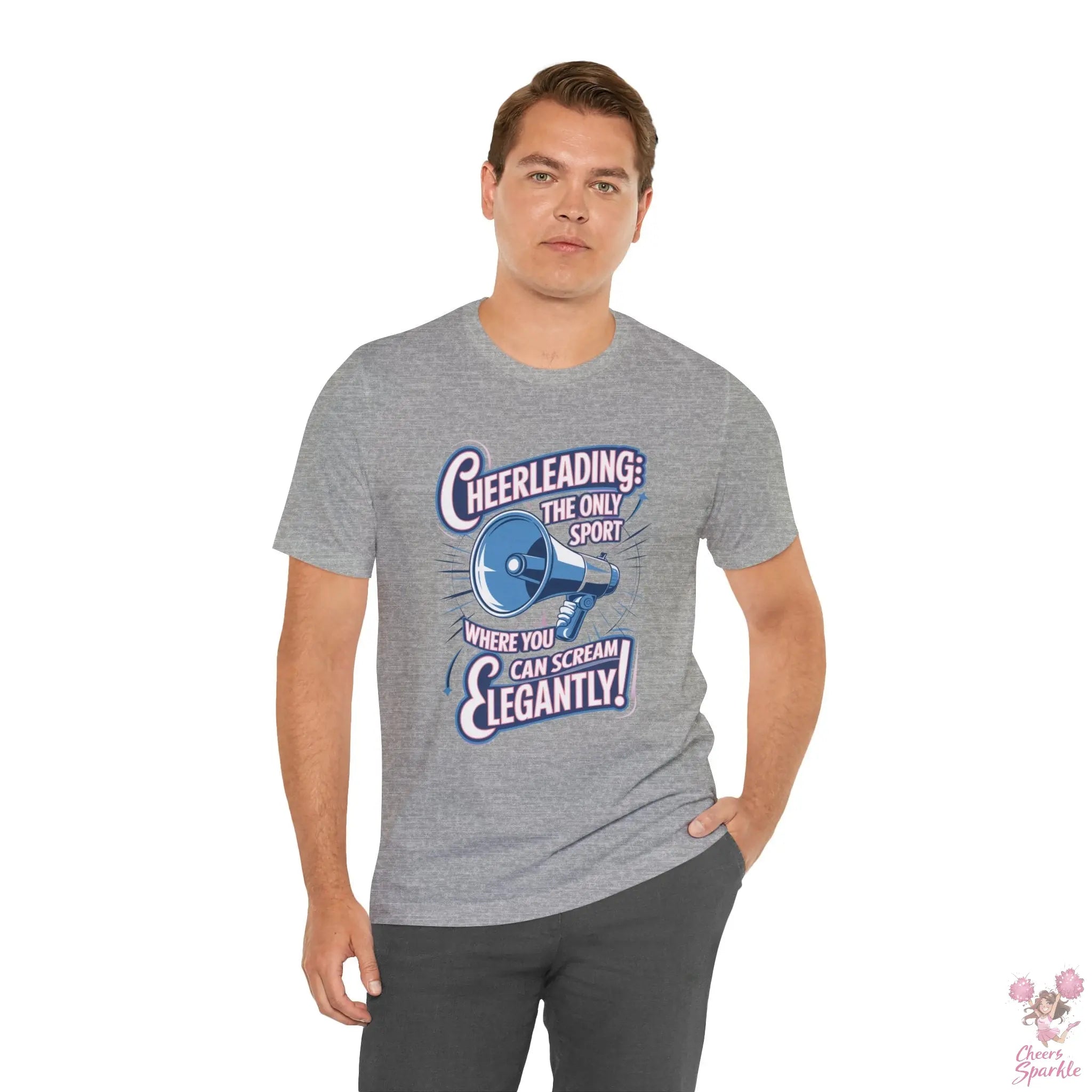 Cheerleading T-Shirt „Cheerleading: The Only Sport Where You Can Scream Elegantly!“ Cheers and Sparkle