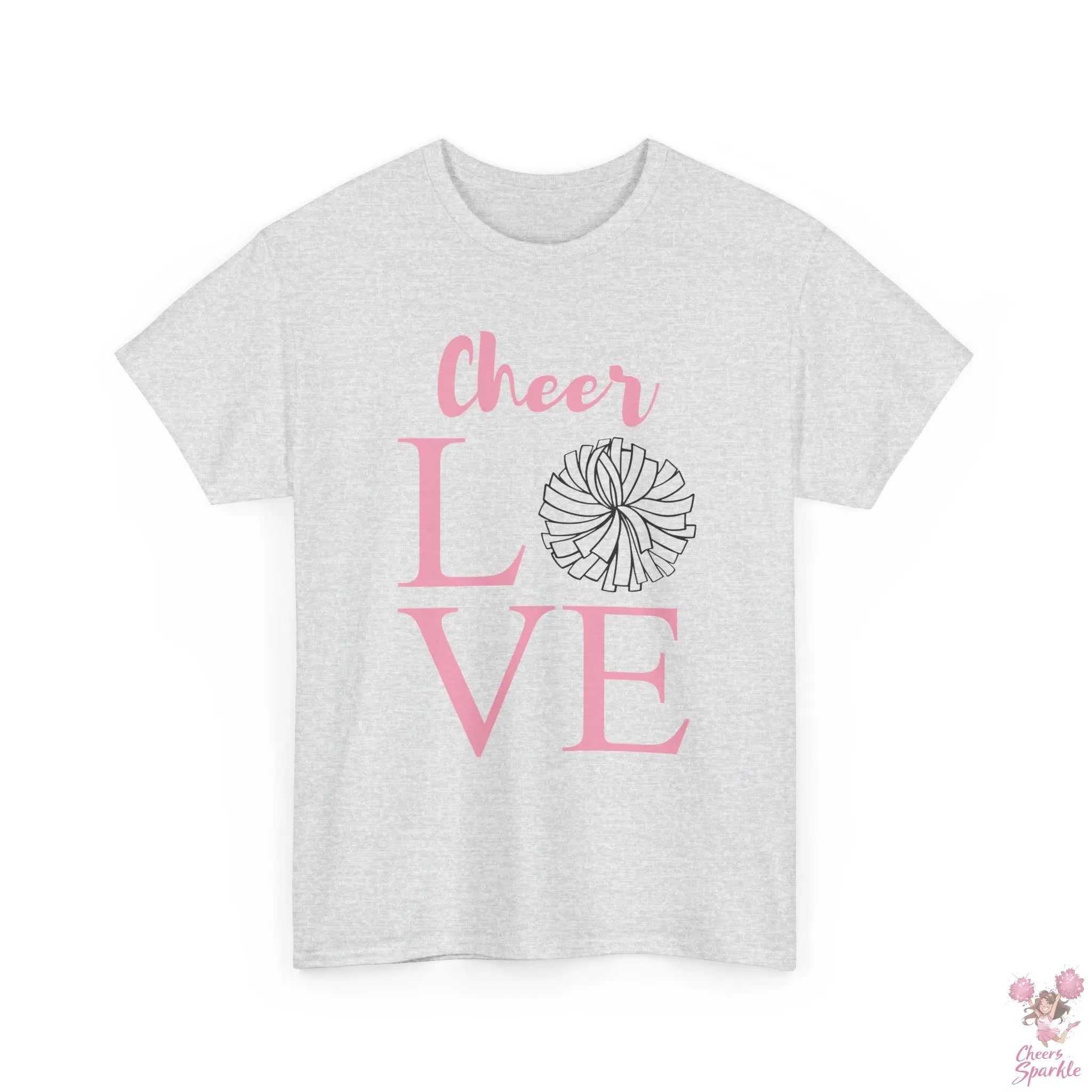 Heavy Cotton T-Shirt "Cheer Love" Cheers and Sparkle