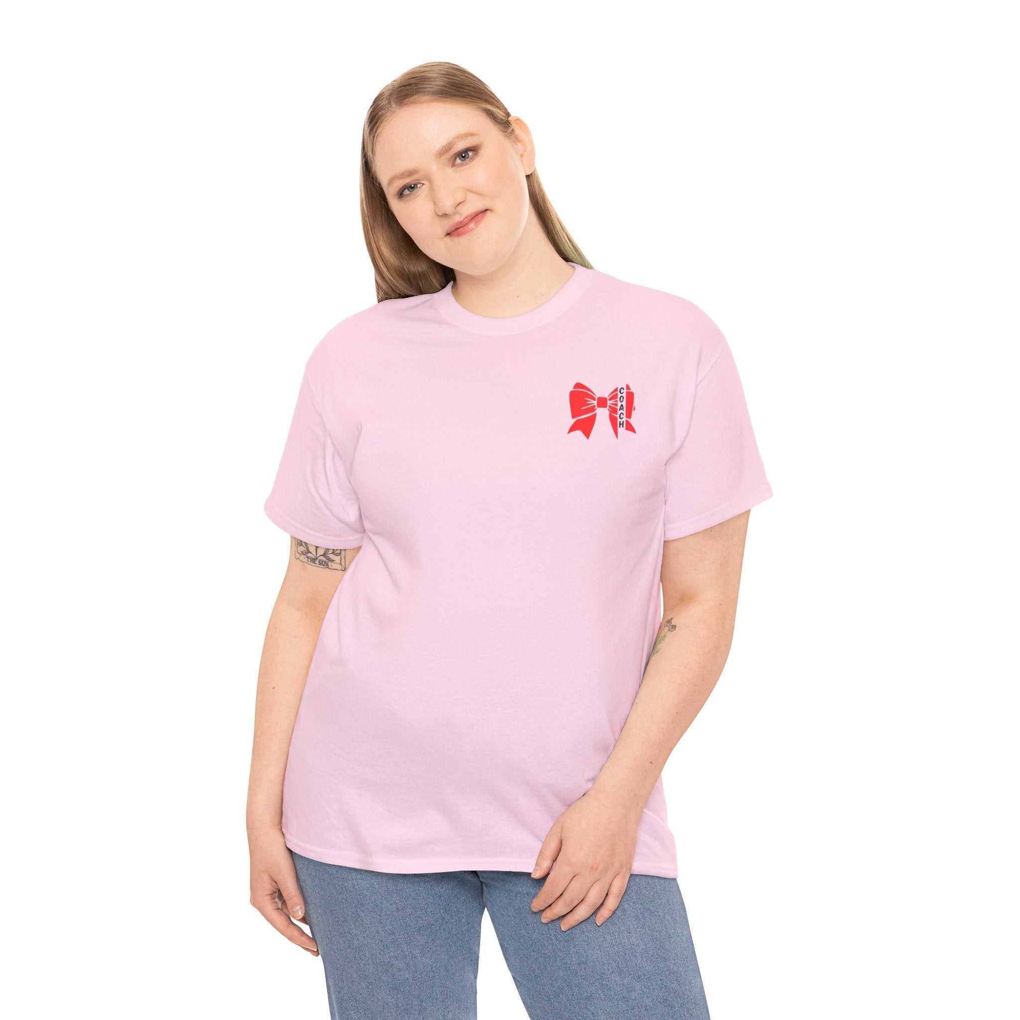 Cheer Coach T-Shirt mit Roter Bow