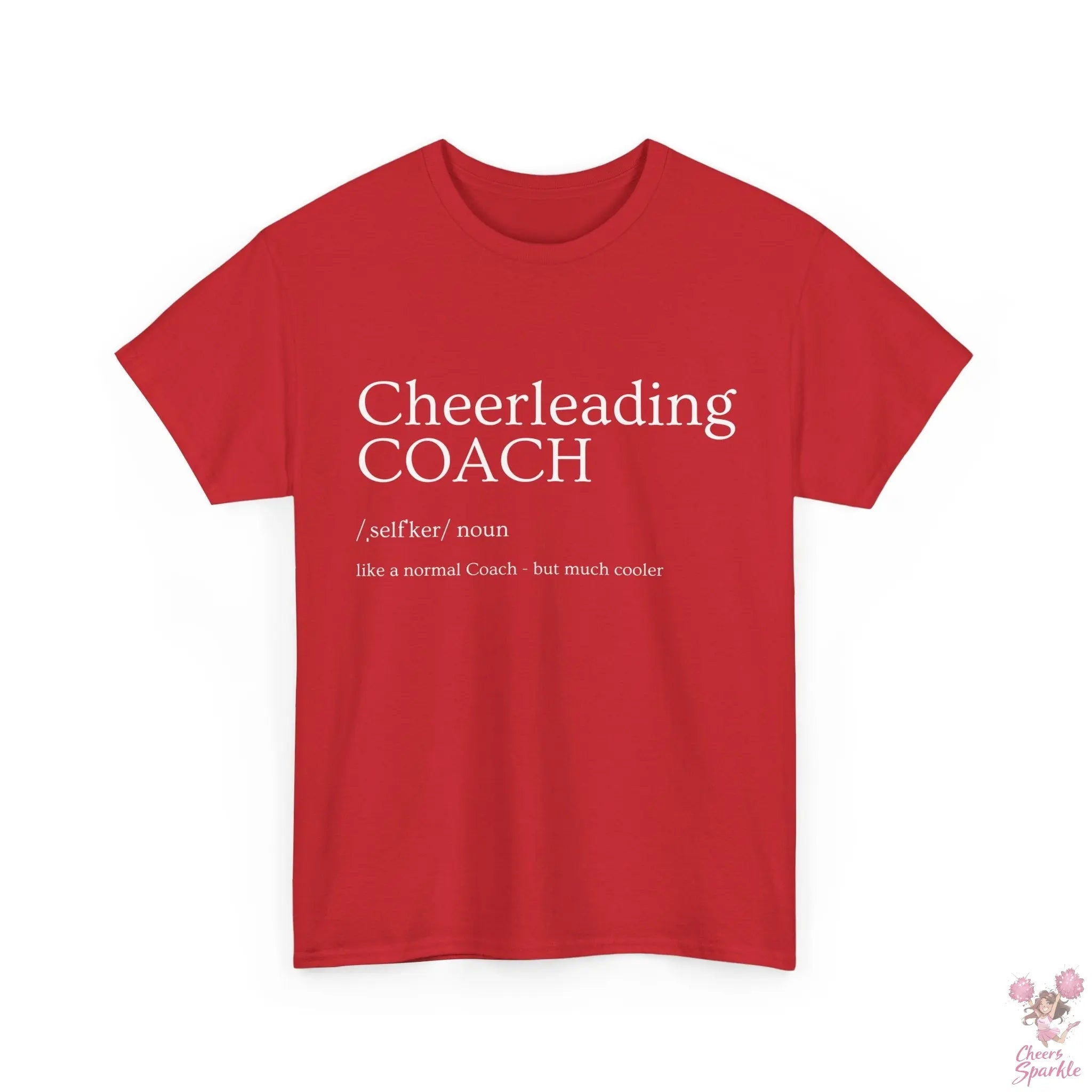Heavy Cotton T-Shirt „Cheerleading Coach“ Cheers and Sparkle