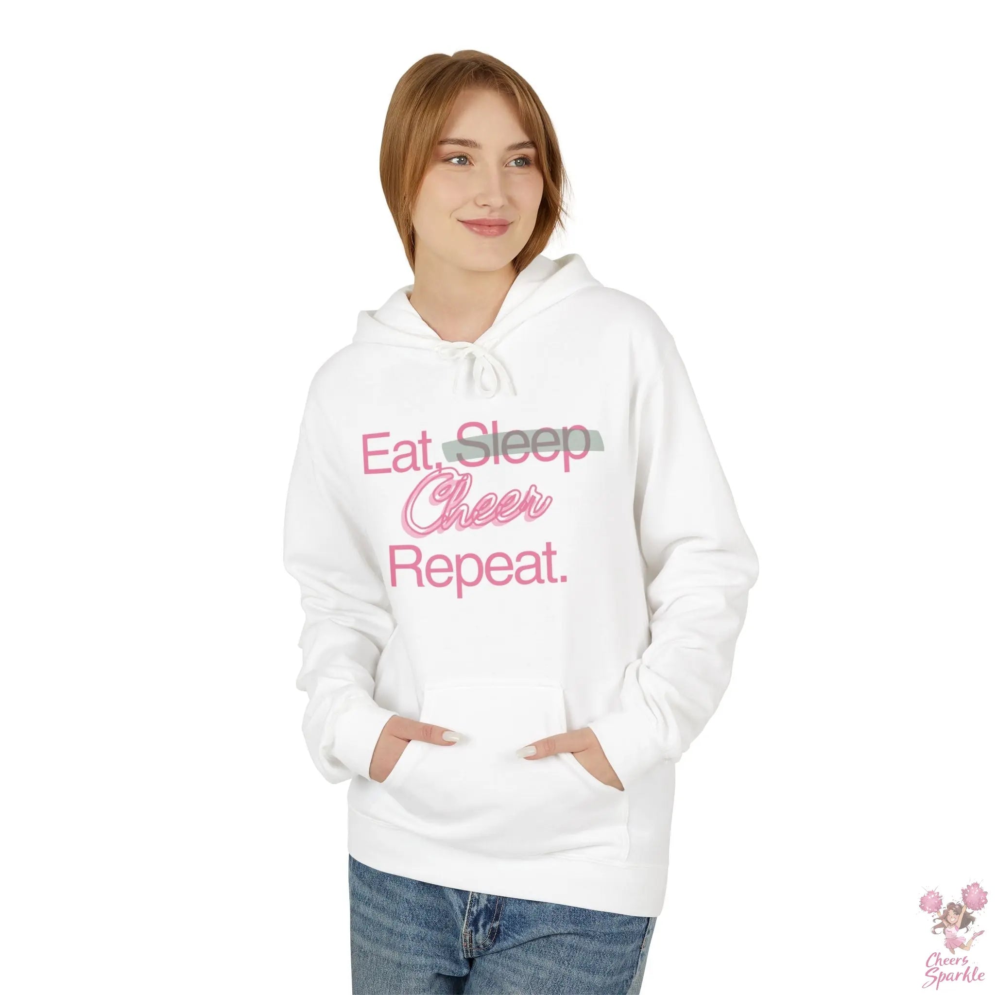 Hoodie "Eat. Sleep, Cheer, Repeat" Printify