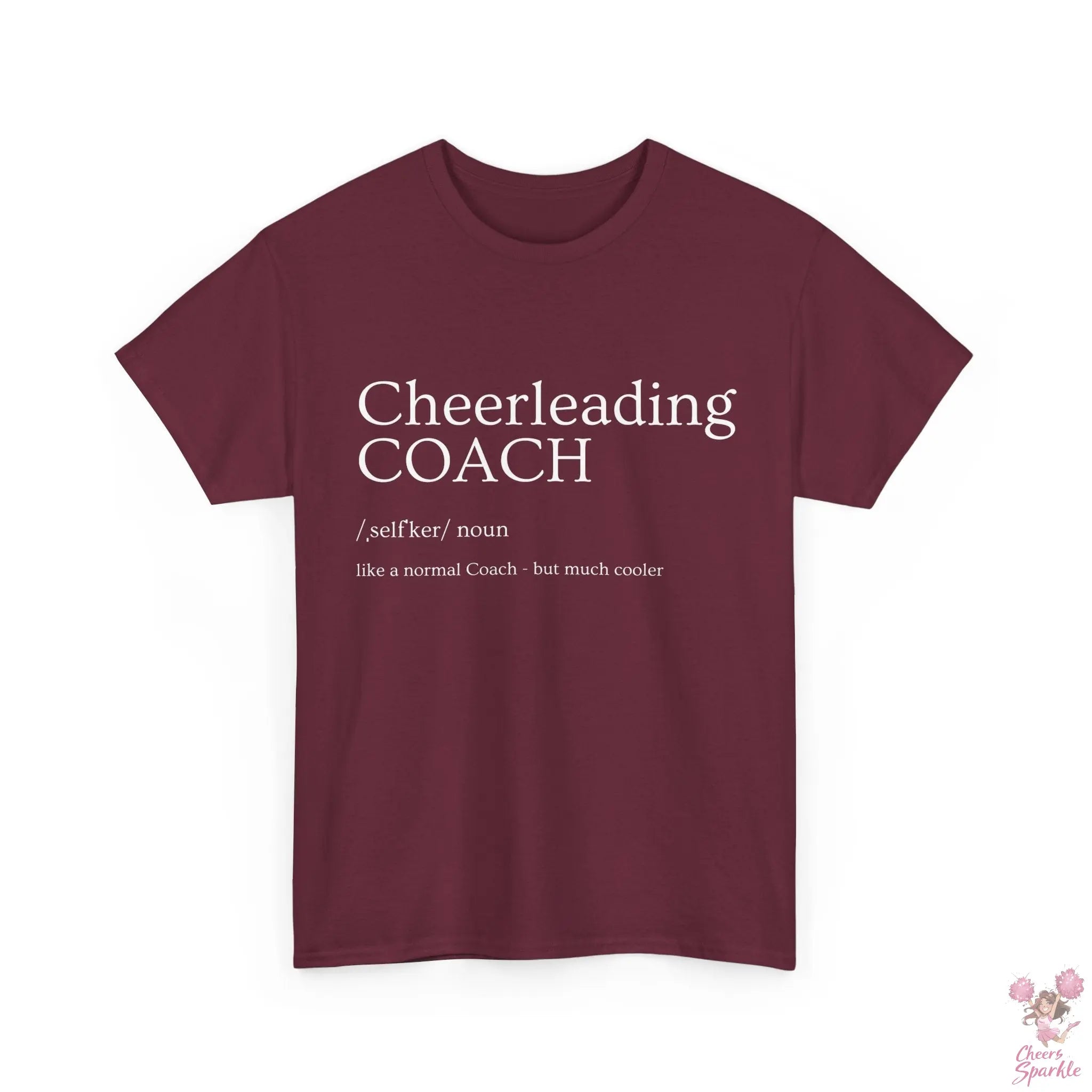 Heavy Cotton T-Shirt „Cheerleading Coach“ Cheers and Sparkle