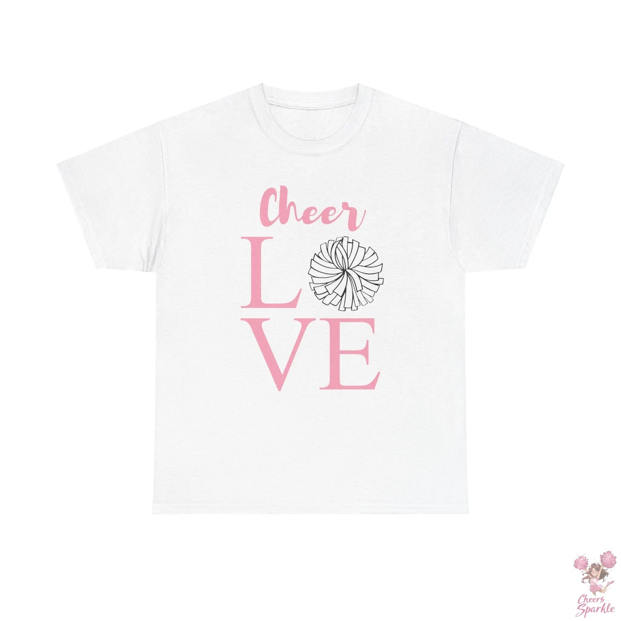 Heavy Cotton T-Shirt "Cheer Love" Cheers and Sparkle