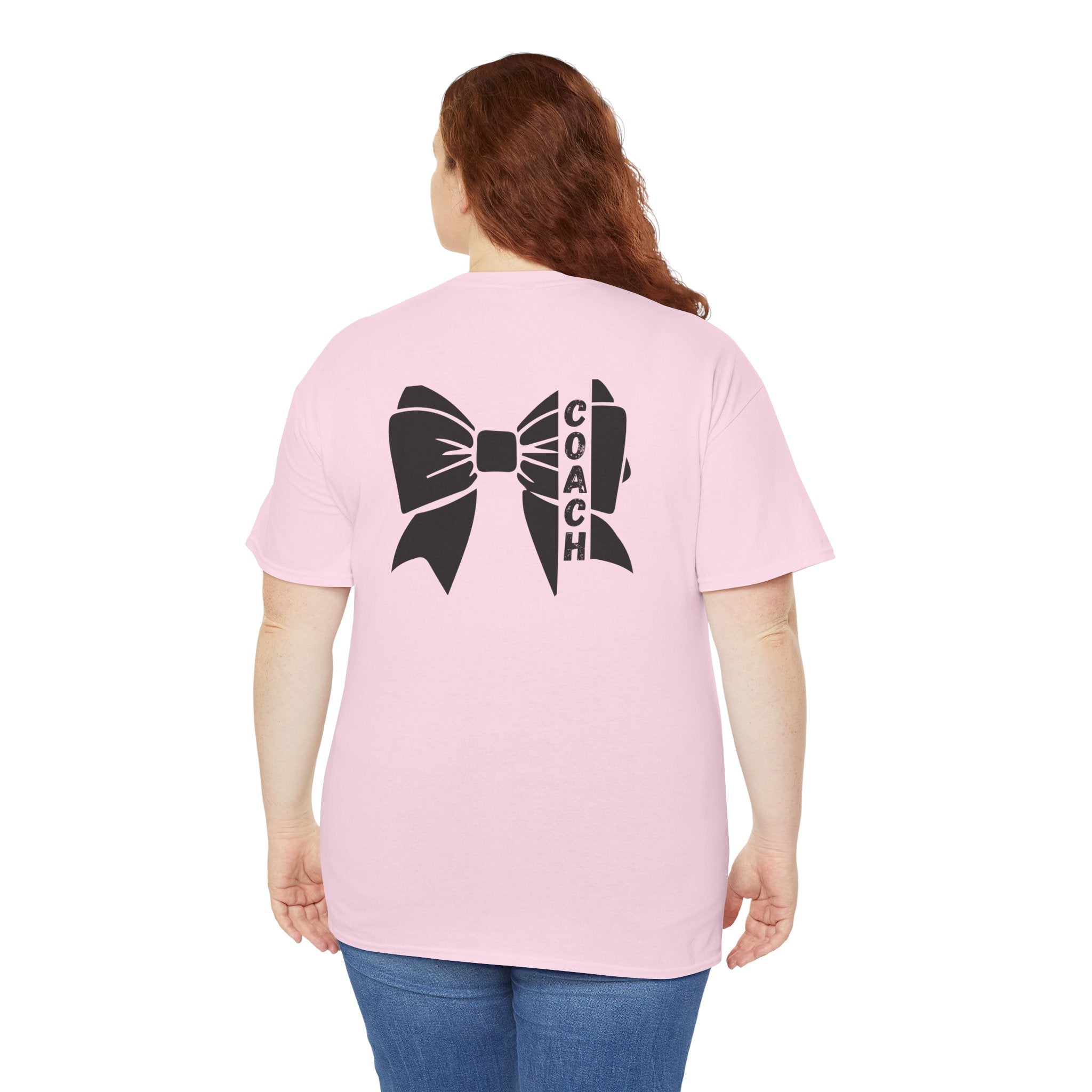 Cheer Coach T-Shirt mit Schwarzer Bow