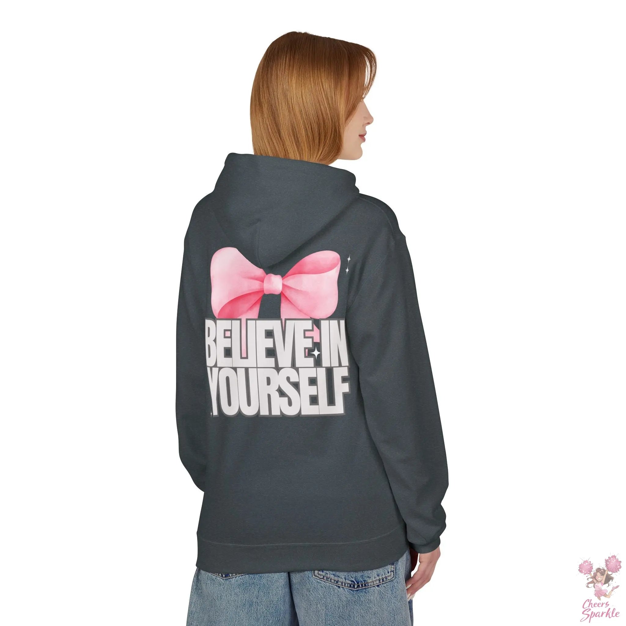 Hoddie  "Believe in Yourself" mit Schleifenmotiv Cheers and Sparkle
