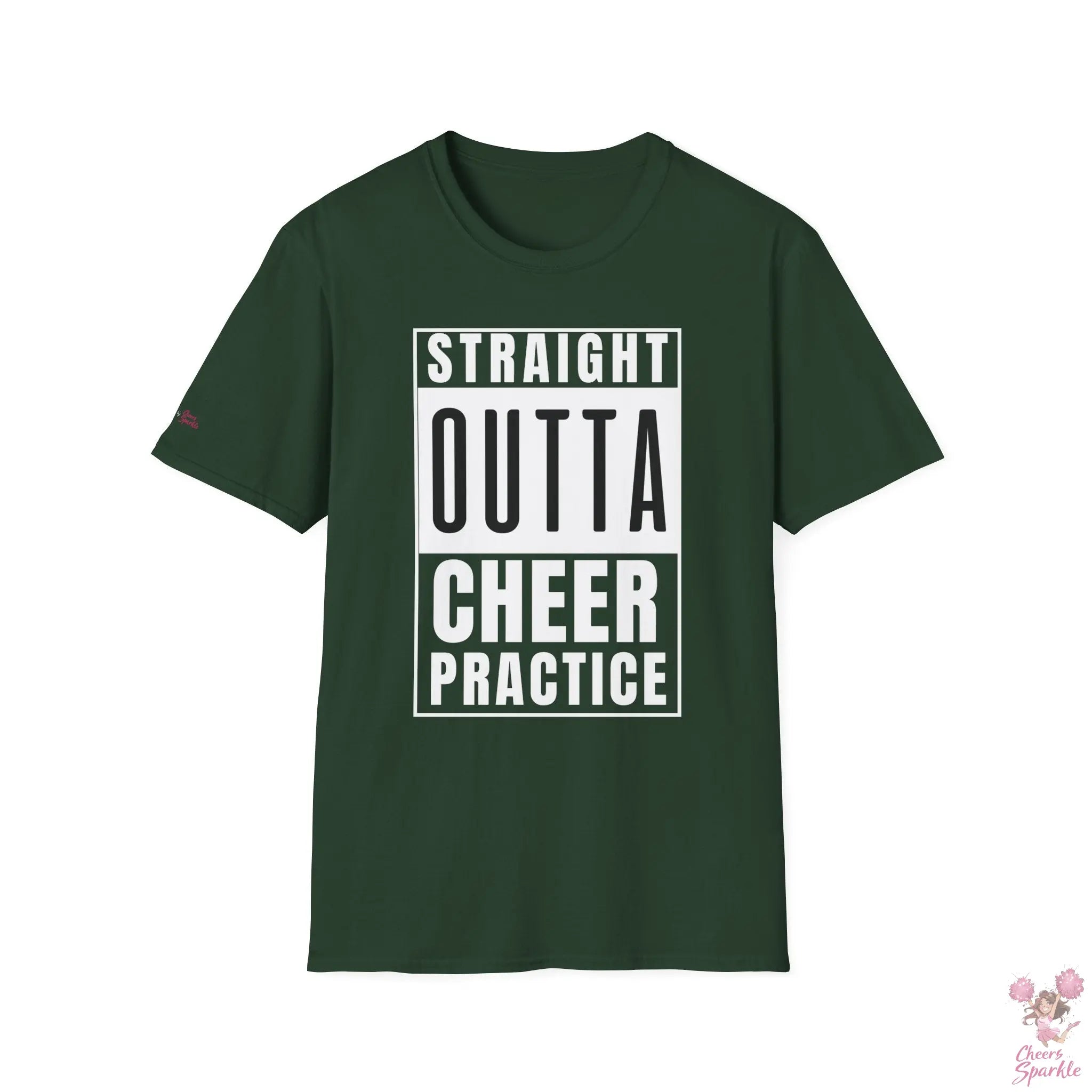 T-Shirt - "Straight Outta Cheer Practice" Cheers and Sparkle