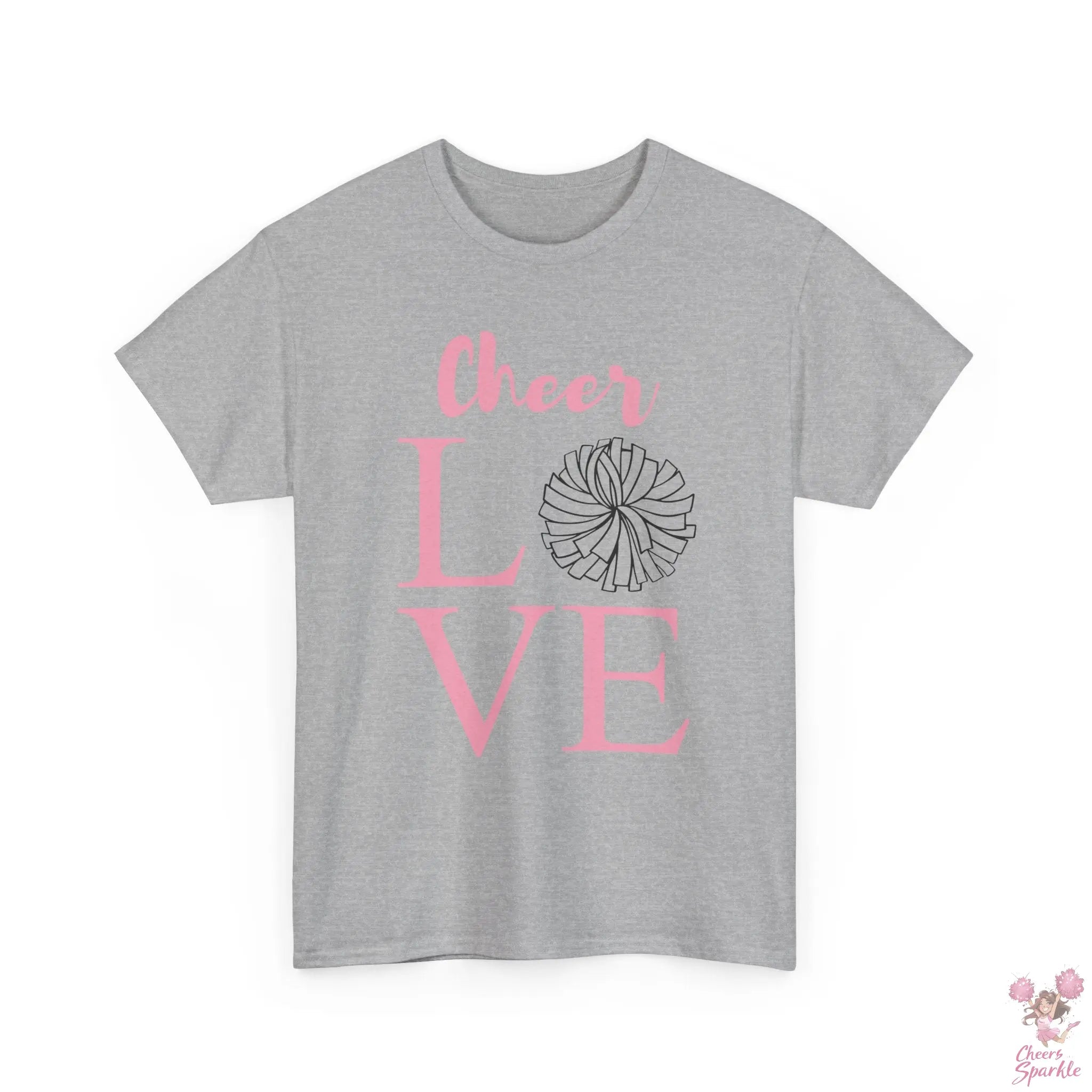 Heavy Cotton T-Shirt "Cheer Love" Cheers and Sparkle