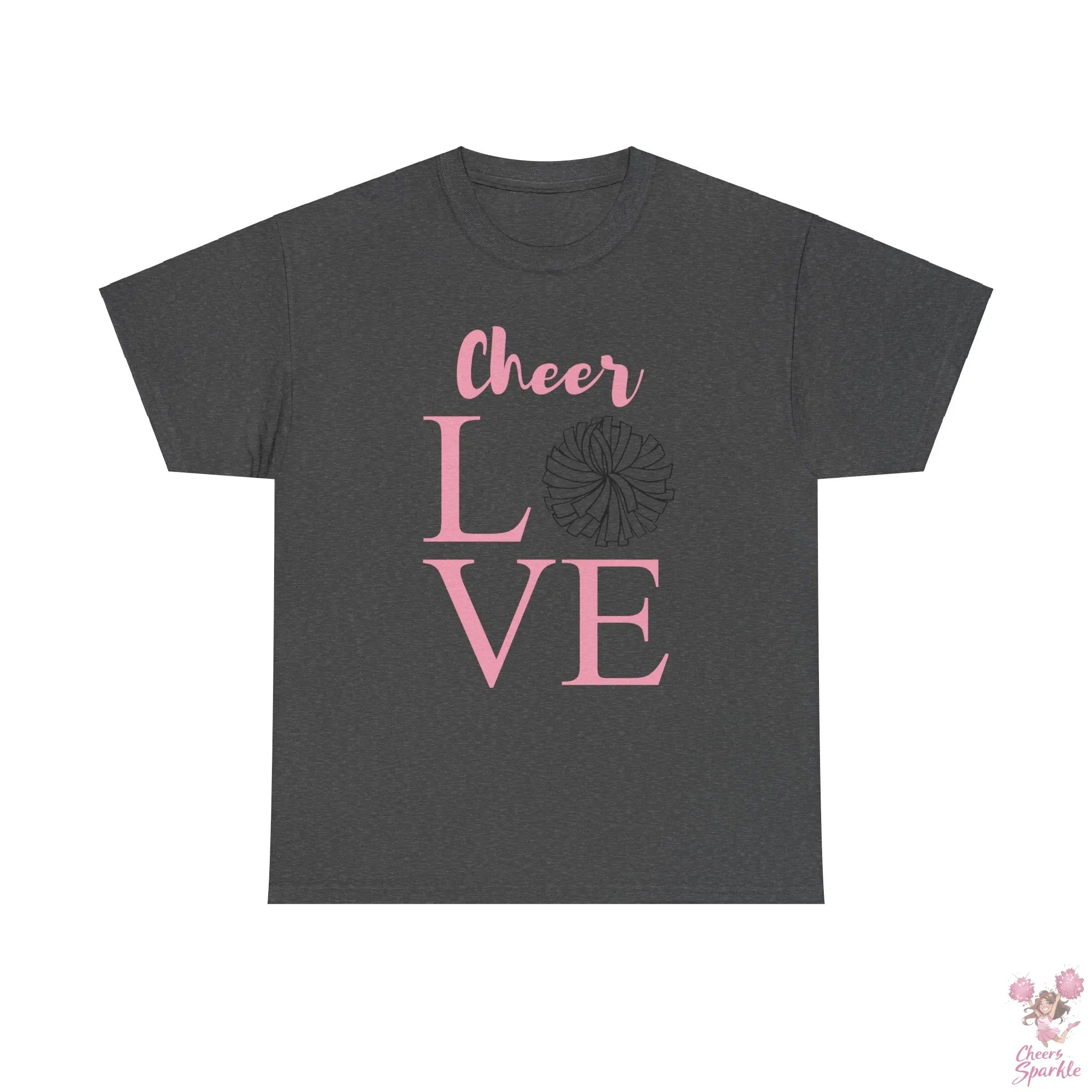 Heavy Cotton T-Shirt "Cheer Love" Cheers and Sparkle