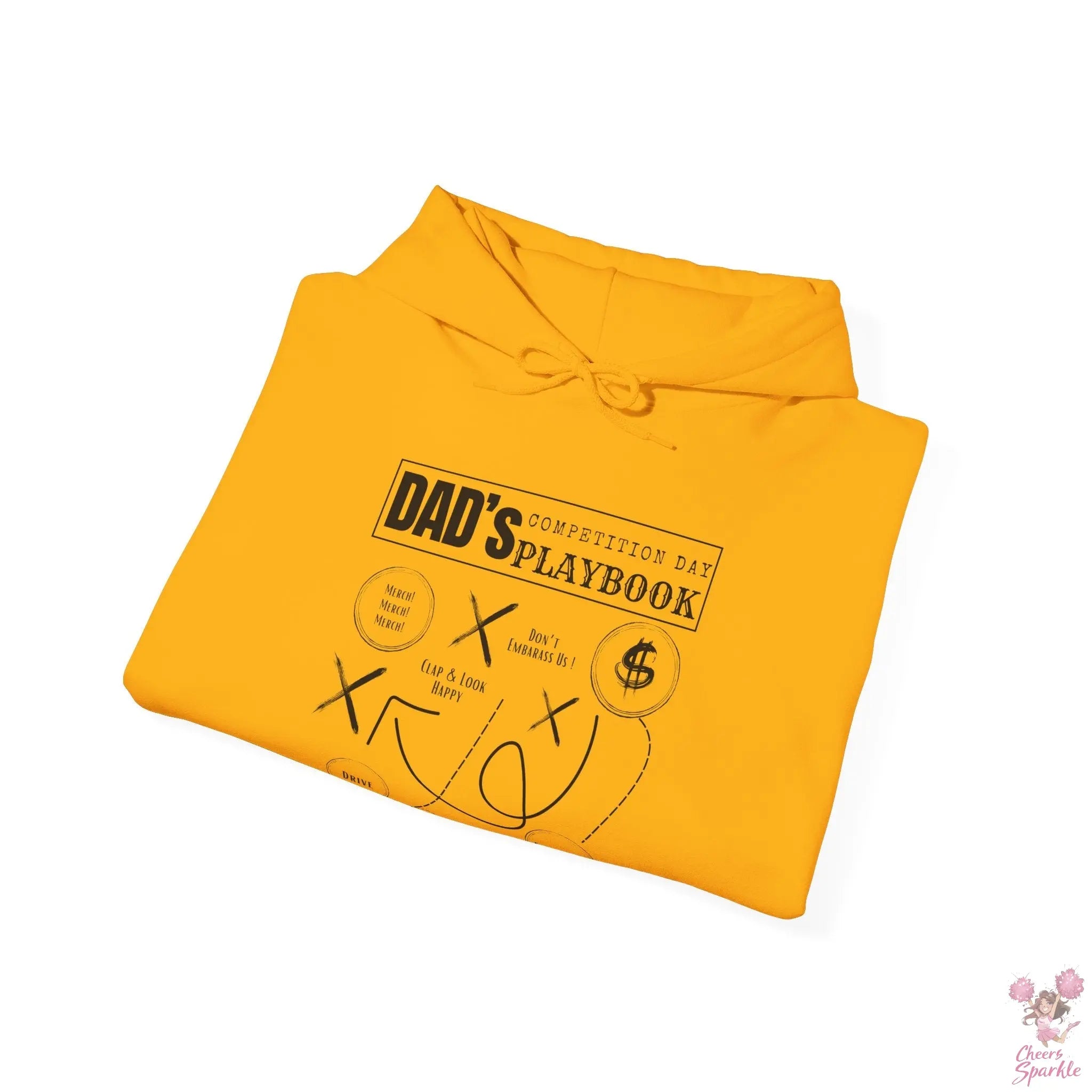 Hoodie "Dad's Competition Day Playbook" Cheers and Sparkle