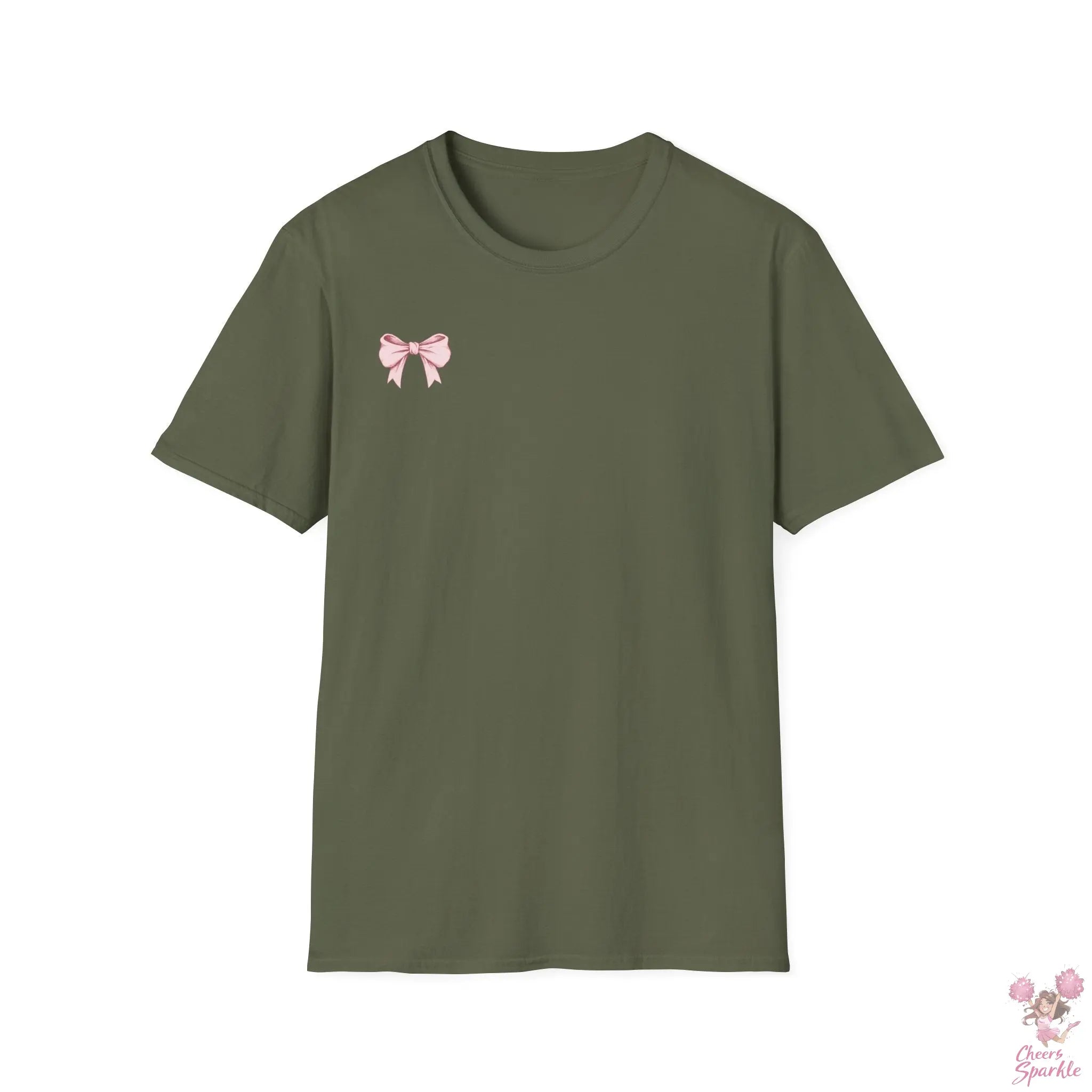 Cheerful Bow Unisex Softstyle T-Shirt Printify