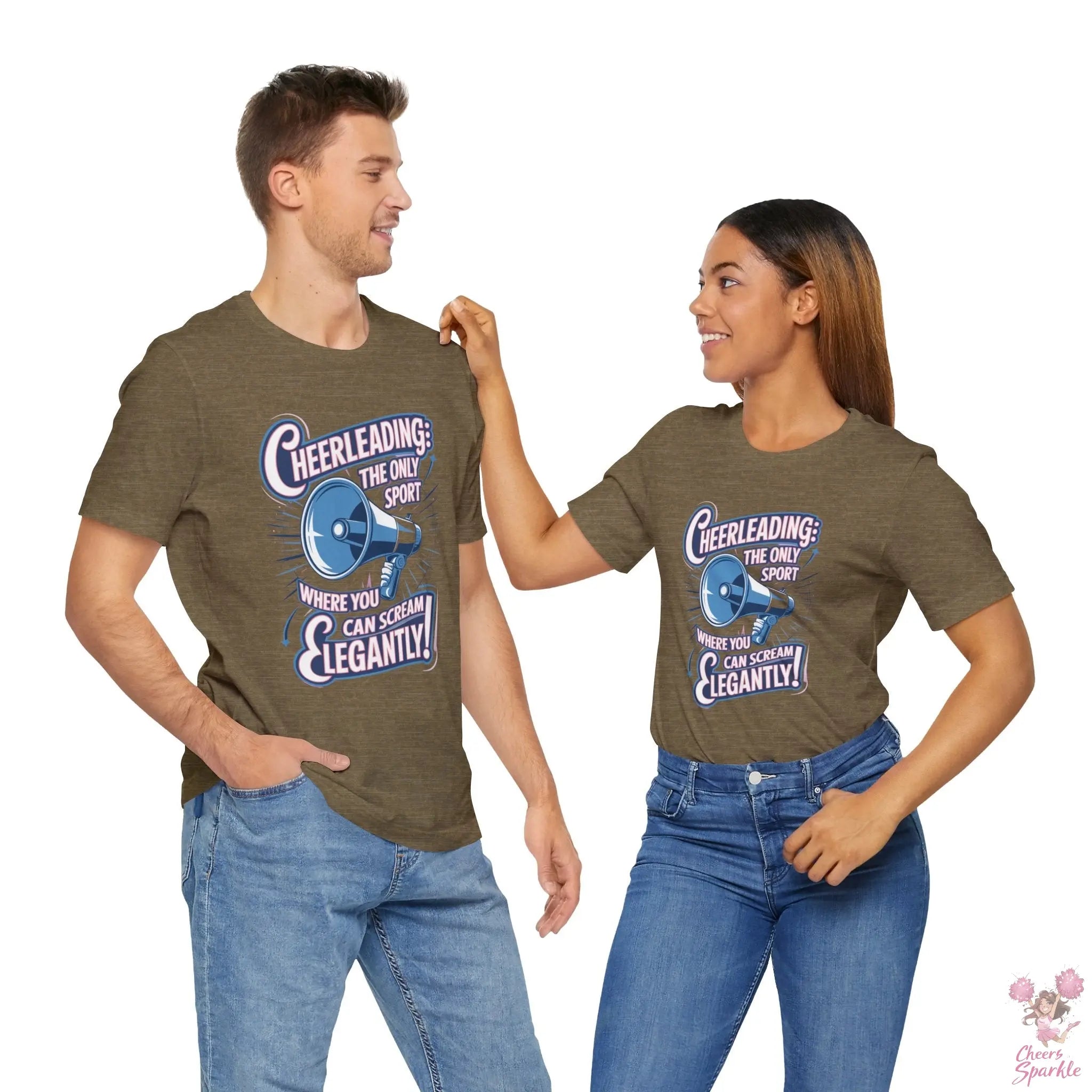 Cheerleading T-Shirt „Cheerleading: The Only Sport Where You Can Scream Elegantly!“ Cheers and Sparkle