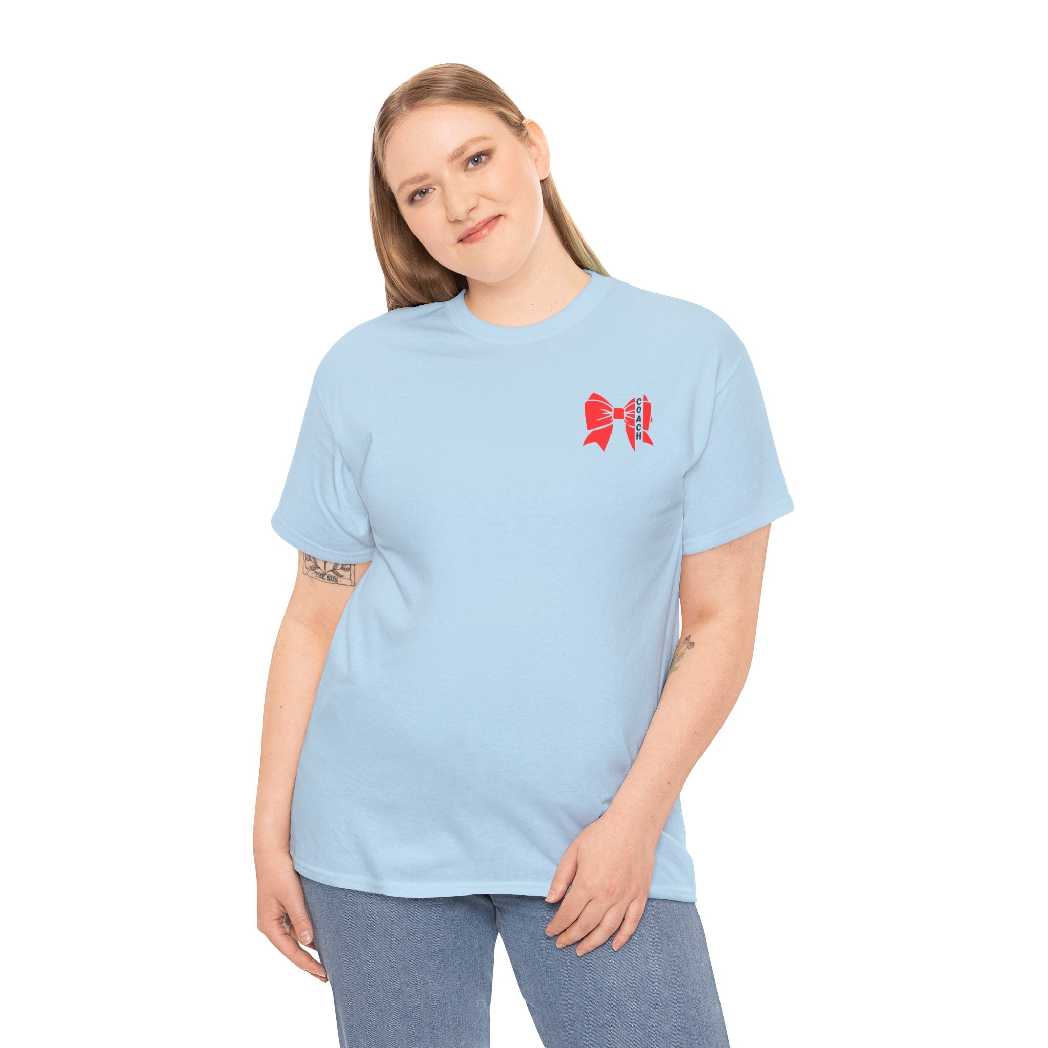Cheer Coach T-Shirt mit Roter Bow
