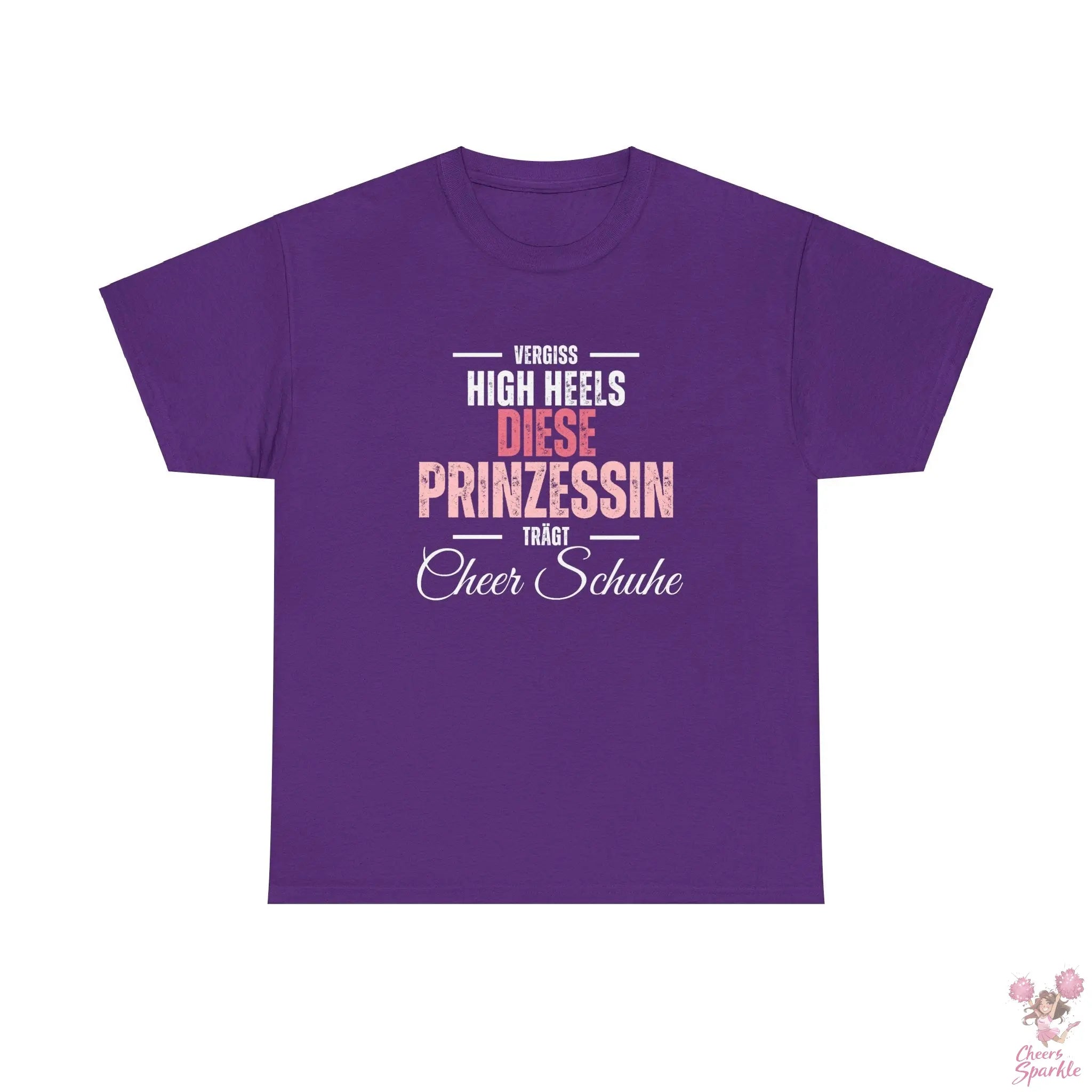 "Vergiss Highheels, Diese Prinzessin Trägt Cheer Schuhe" Rundhals T-Shirt Cheers and Sparkle