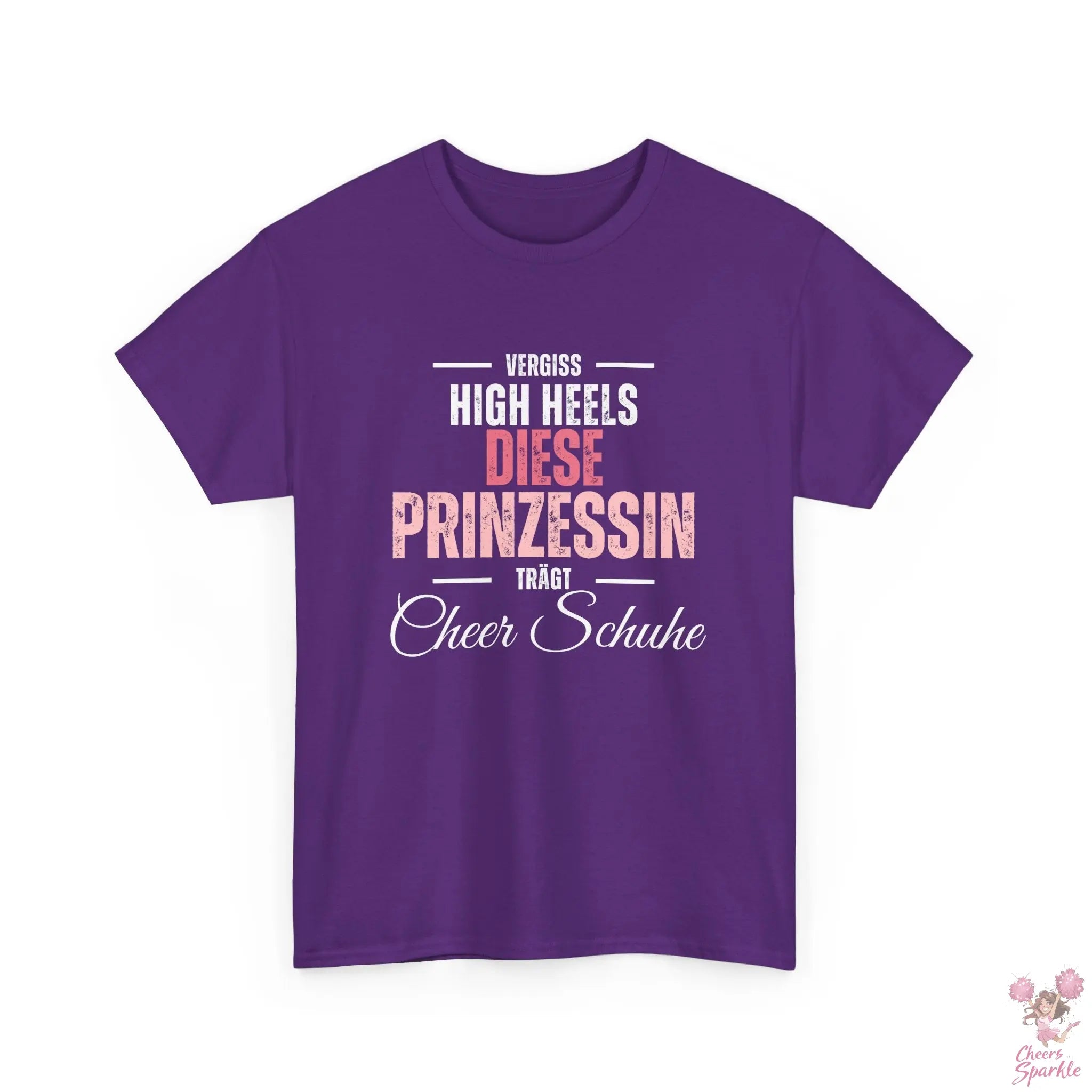 "Vergiss Highheels, Diese Prinzessin Trägt Cheer Schuhe" Rundhals T-Shirt Cheers and Sparkle