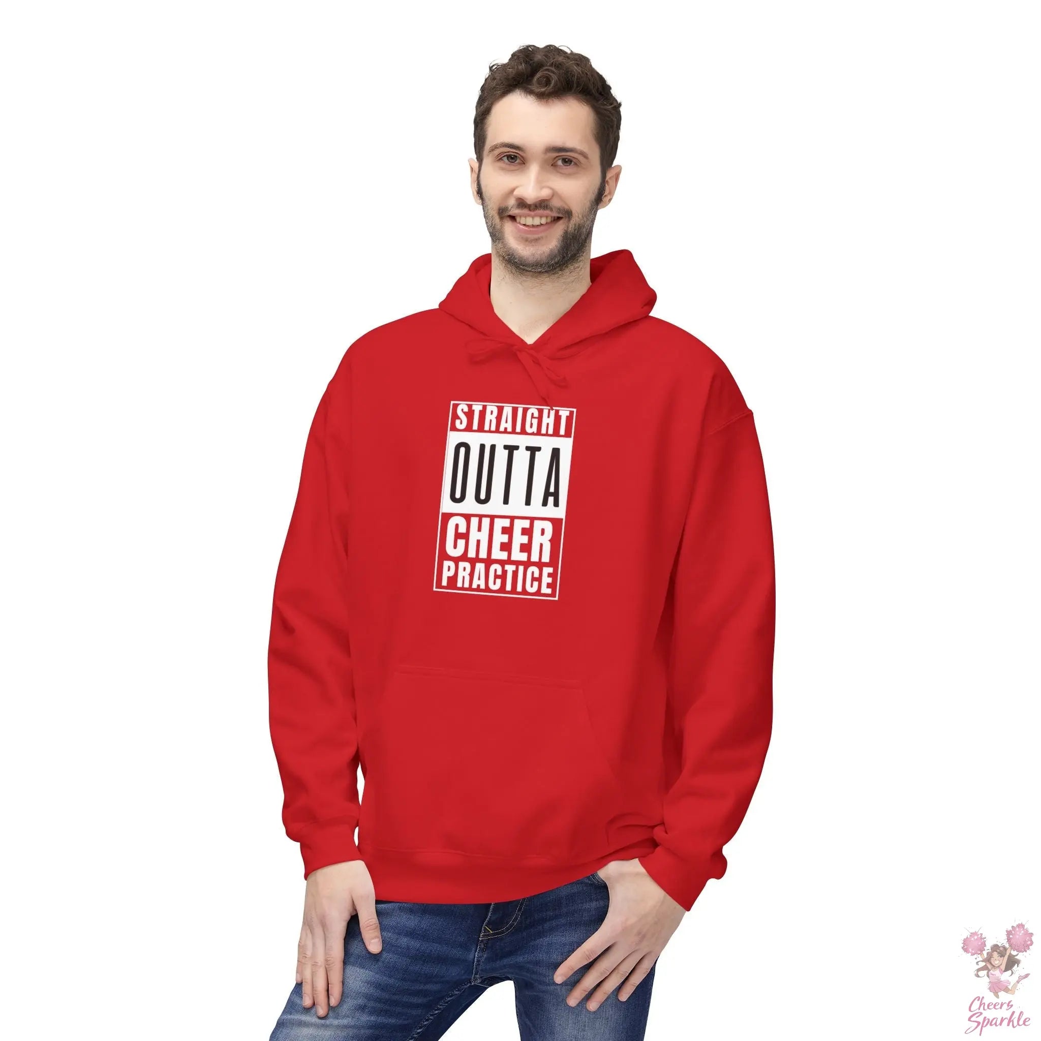 Hoodie „Straight Outta Cheer Practice“ Printify