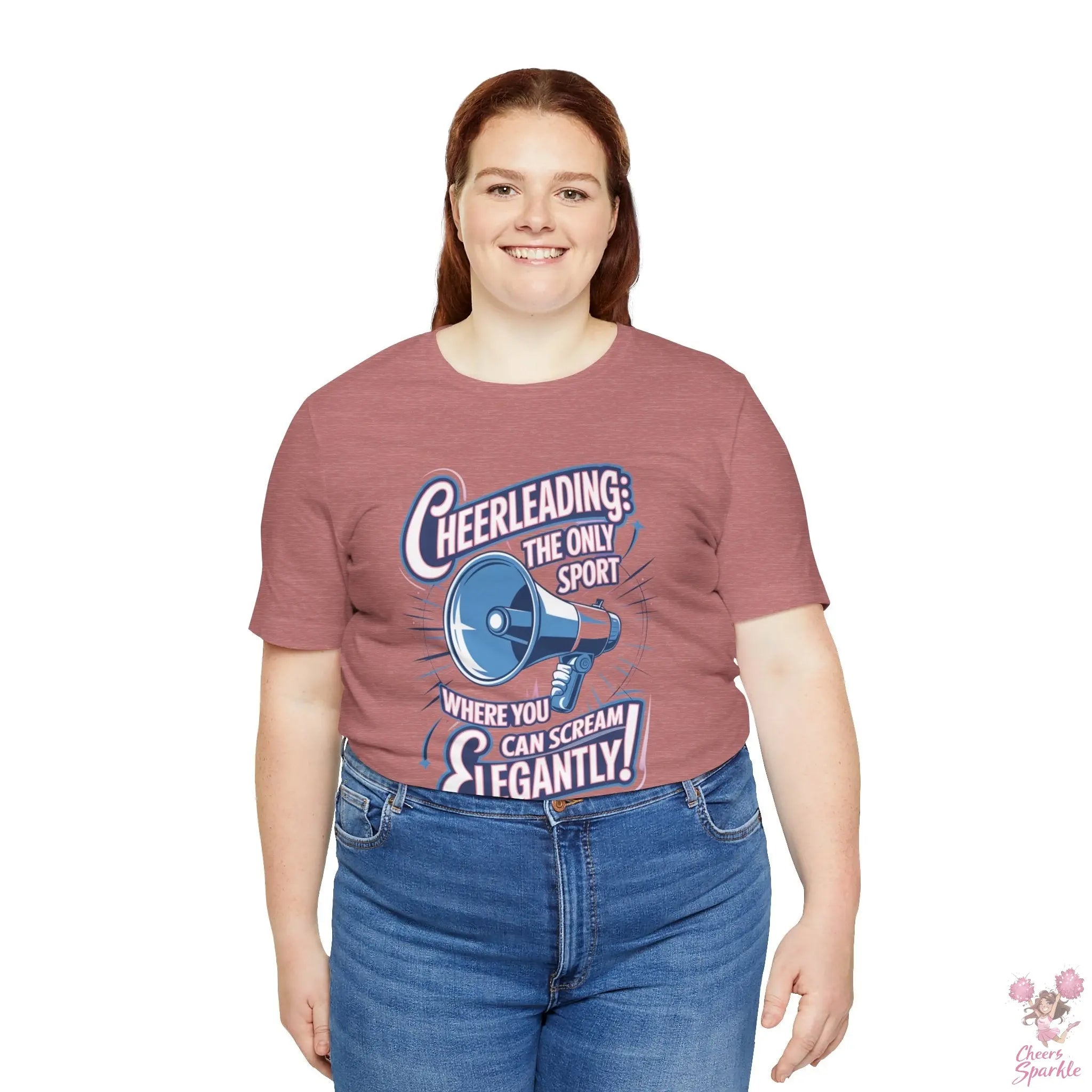 Cheerleading T-Shirt „Cheerleading: The Only Sport Where You Can Scream Elegantly!“ Cheers and Sparkle