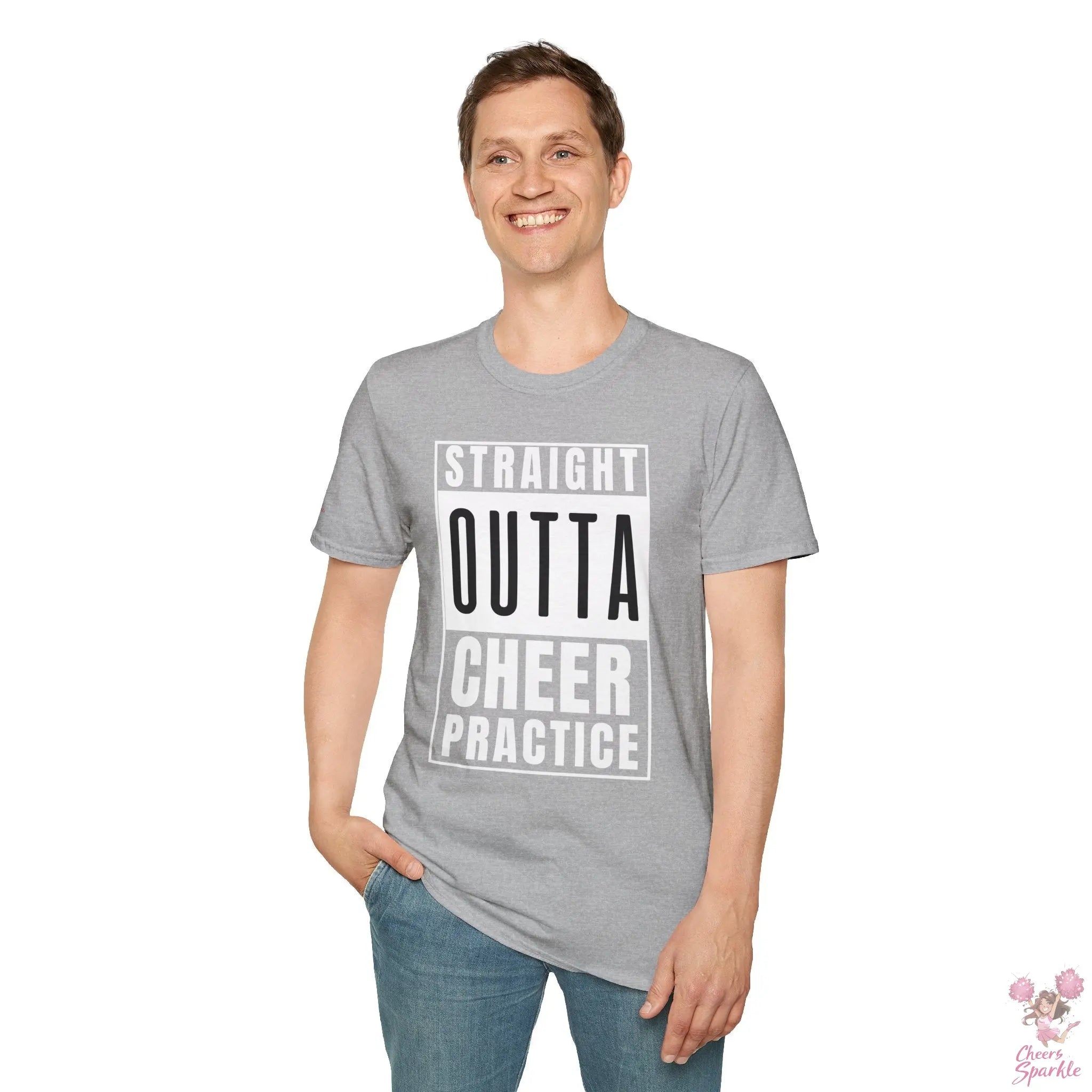 T-Shirt - "Straight Outta Cheer Practice" Cheers and Sparkle