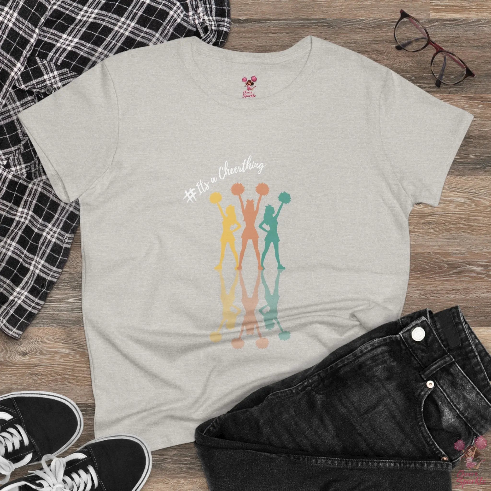 Cheerleader Silhouette T-Shirt"#Its a Cheerthing" - Cheers and Sparkle