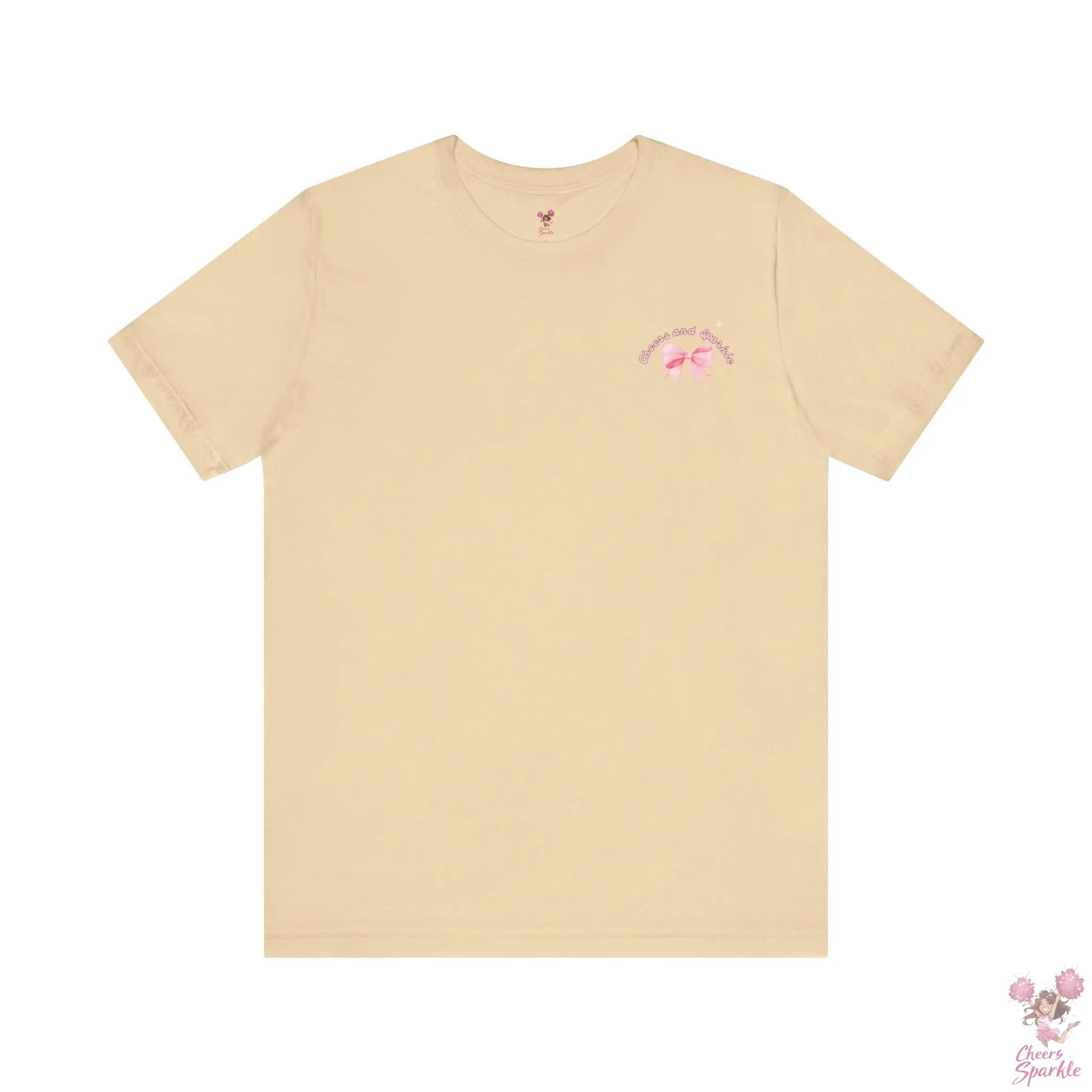 "Believe in Yourself"  mit Schleifenmotiv V-Ausschnitt T-Shirt Cheers and Sparkle