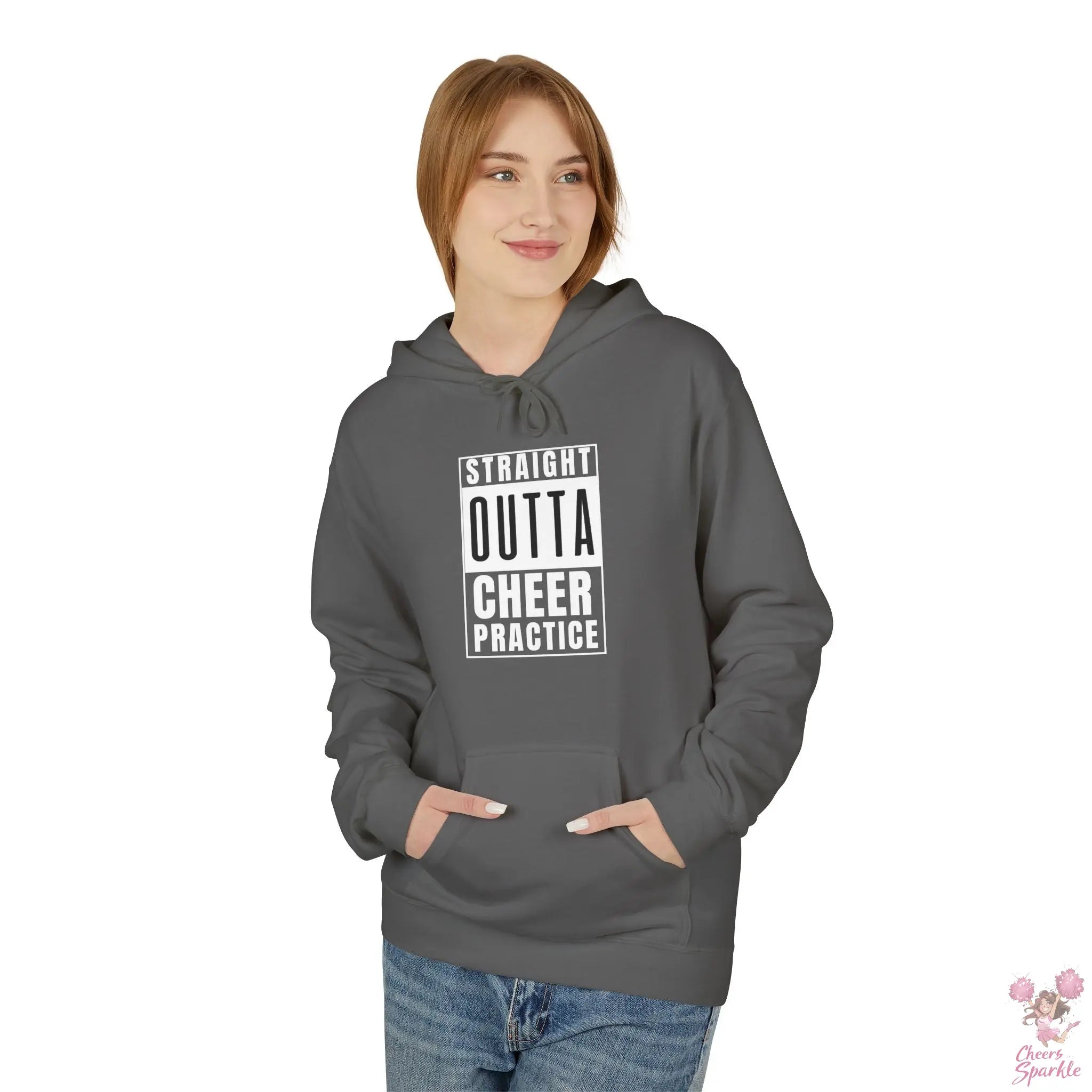Hoodie „Straight Outta Cheer Practice“ Printify