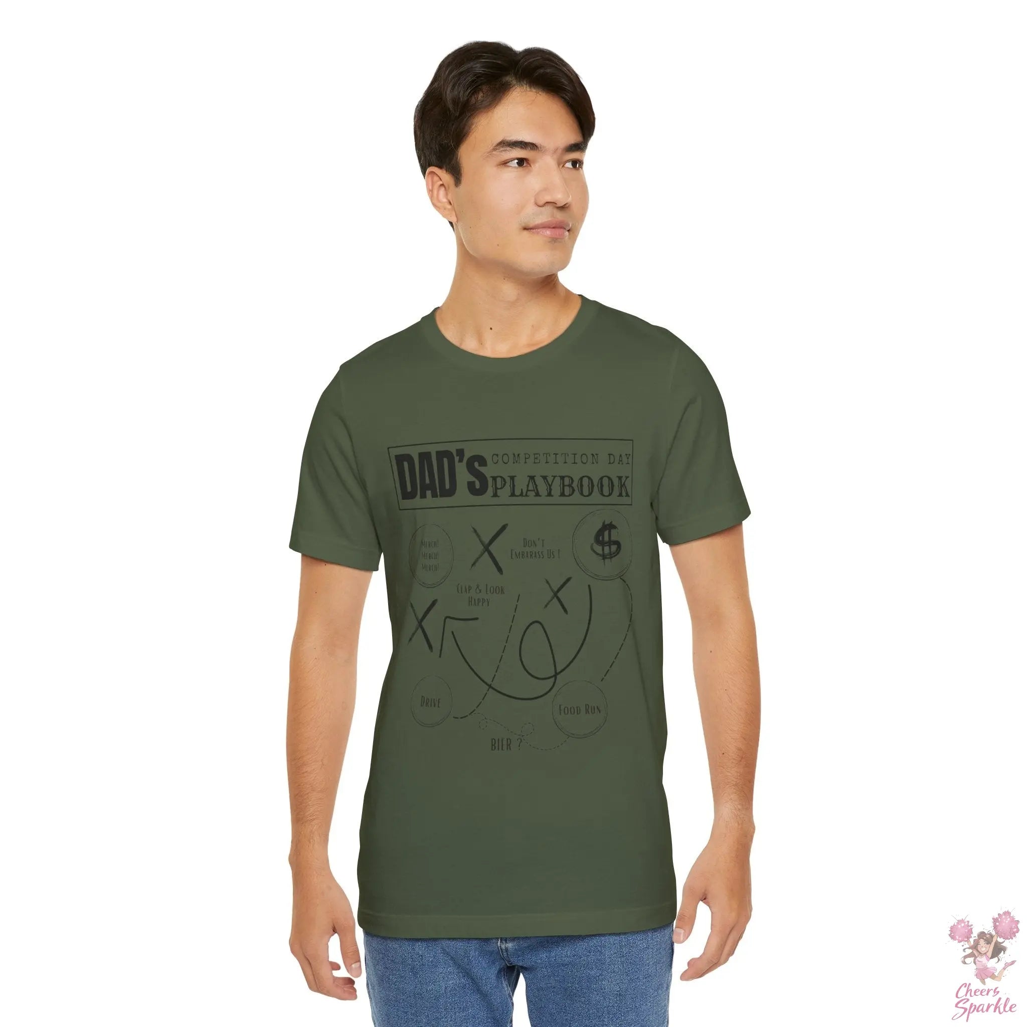 Cheer Dad T-Shirt for Game Day and Cheer Competition Cheers and Sparkle
