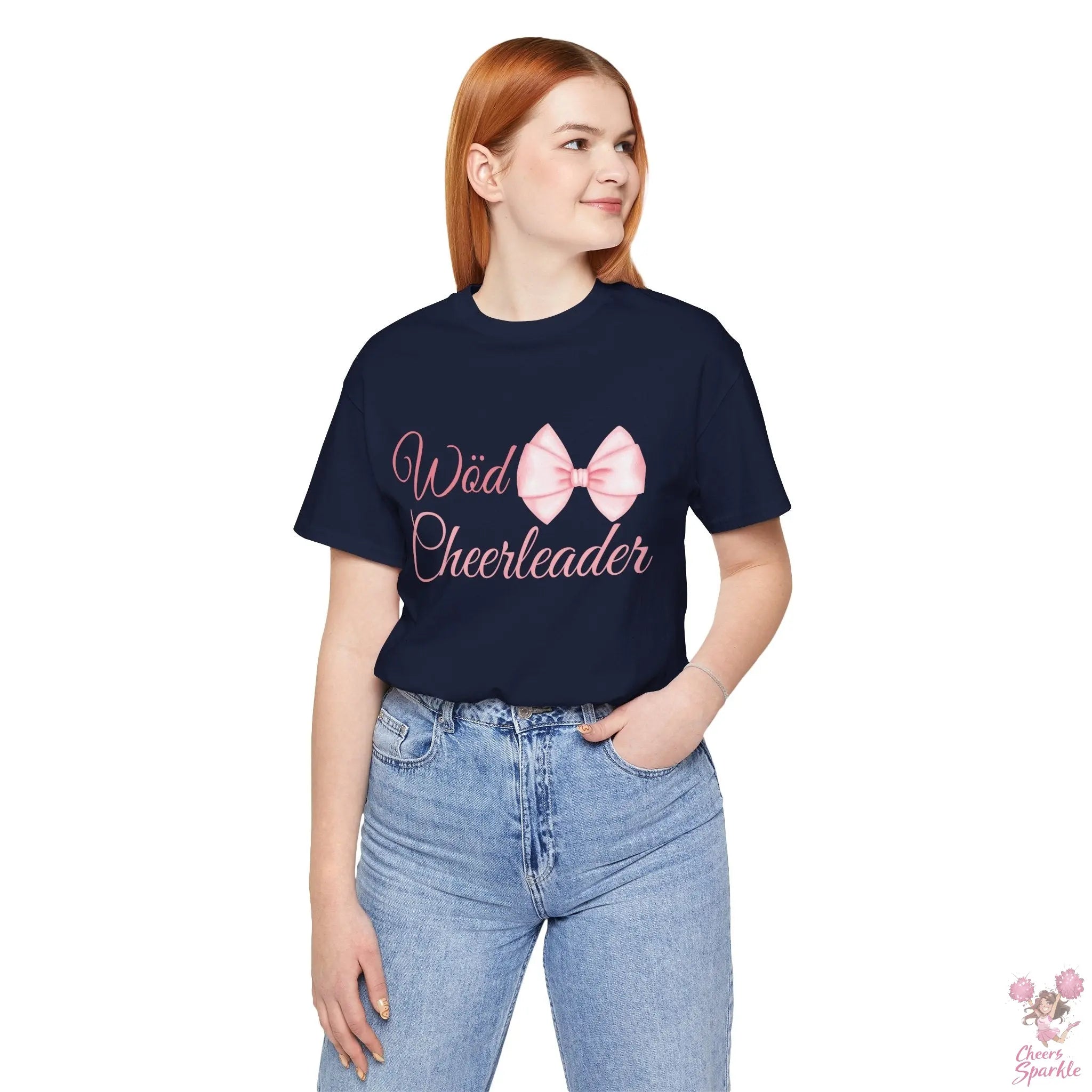 Cheerleader T-Shirt mit Schleifen-Design Cheers and Sparkle