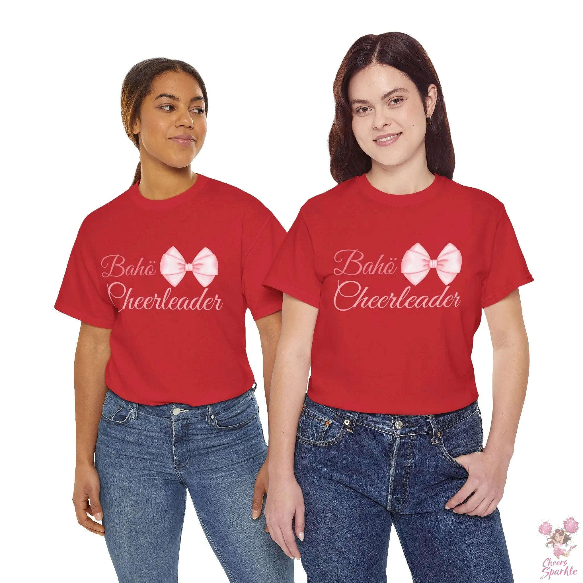 Cheerleader T-Shirt mit Schleifen-Design Printify