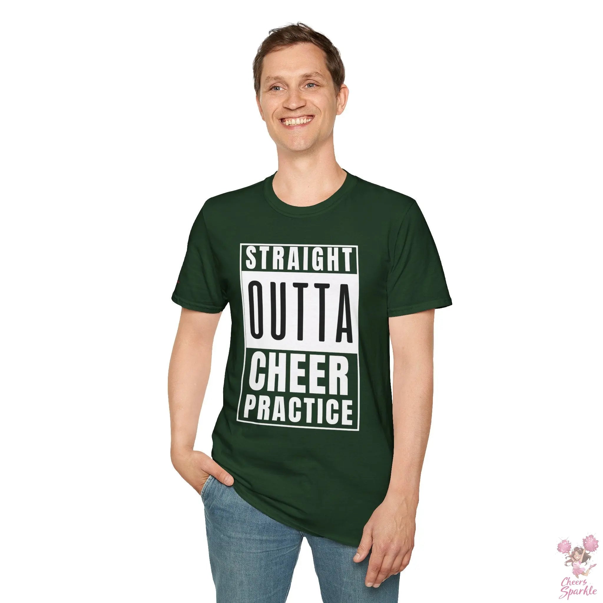 T-Shirt - "Straight Outta Cheer Practice" Cheers and Sparkle