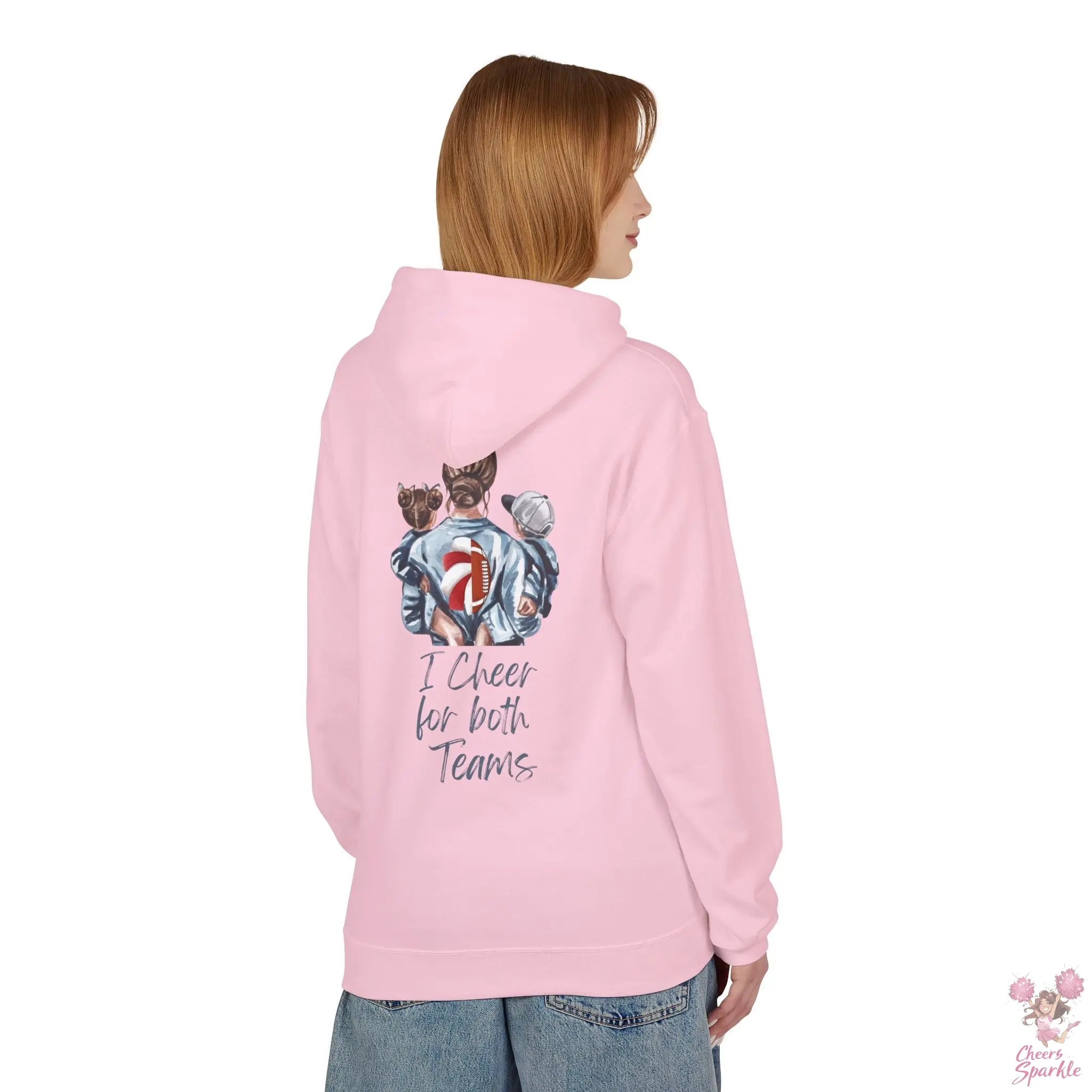 Hoodie - "I Cheer for Both Teams" Cheers and Sparkle