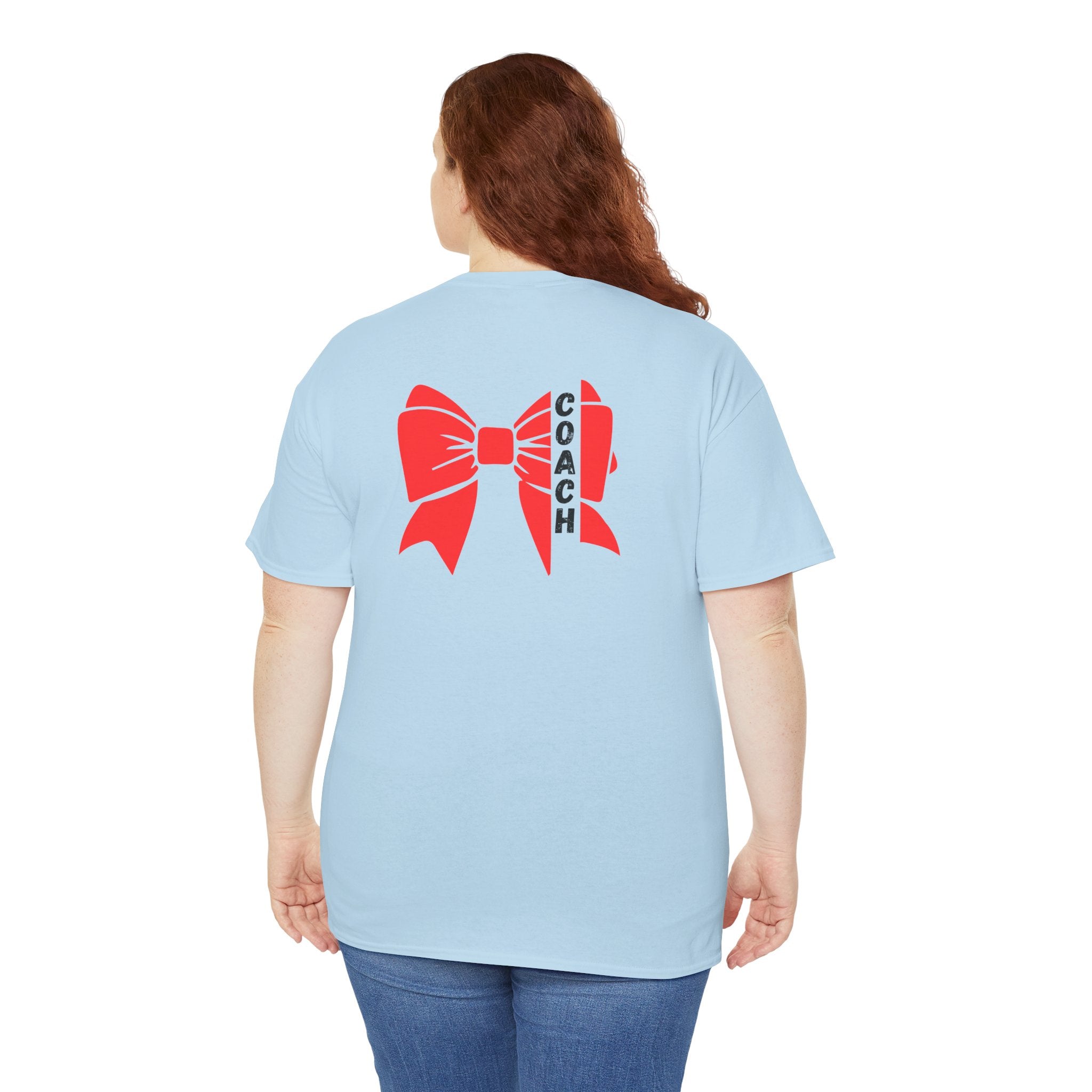 Cheer Coach T-Shirt mit Roter Bow