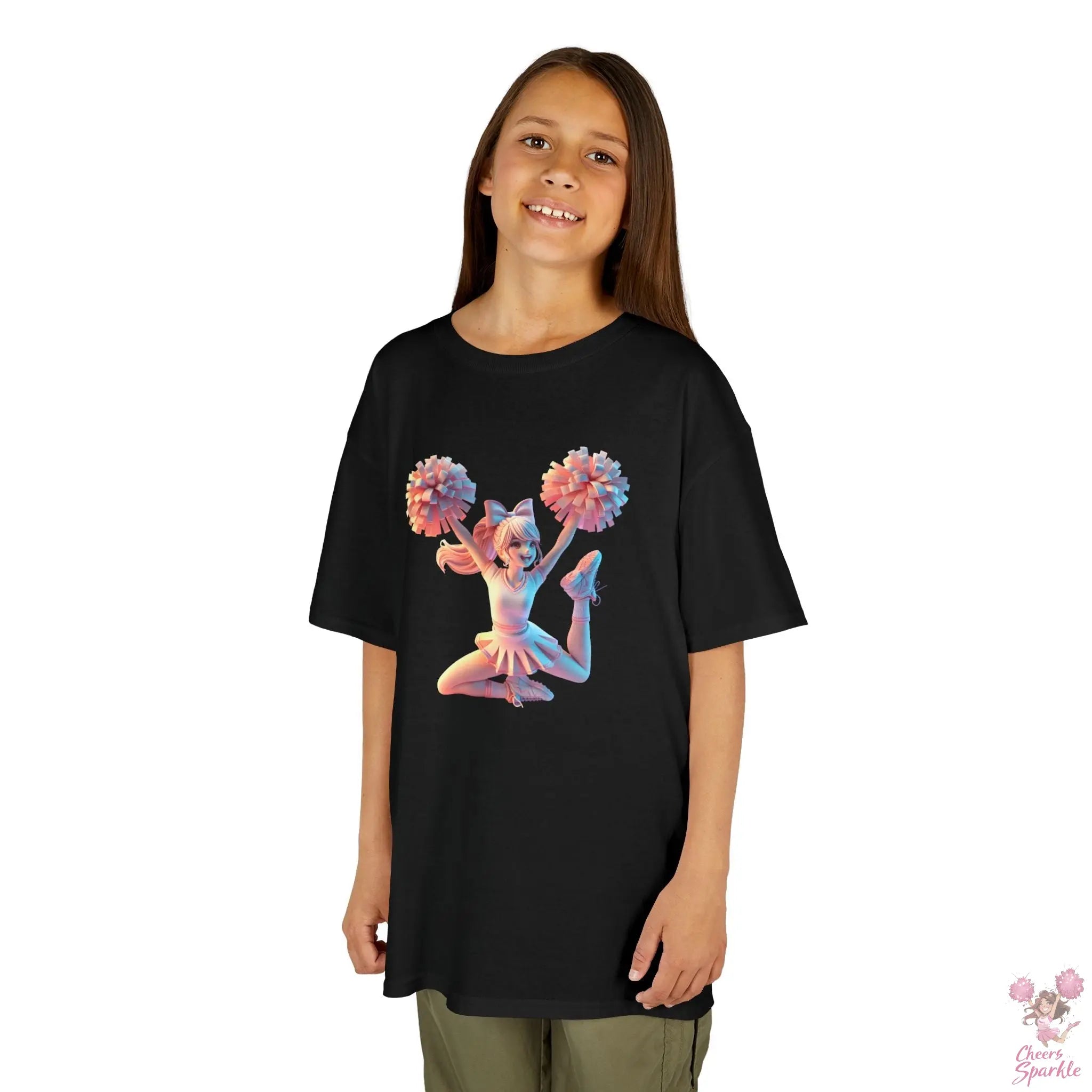 Lebendigen 3D-Druck eines Cheerleaders - Kids Heavy Cotton™ Tee Printify