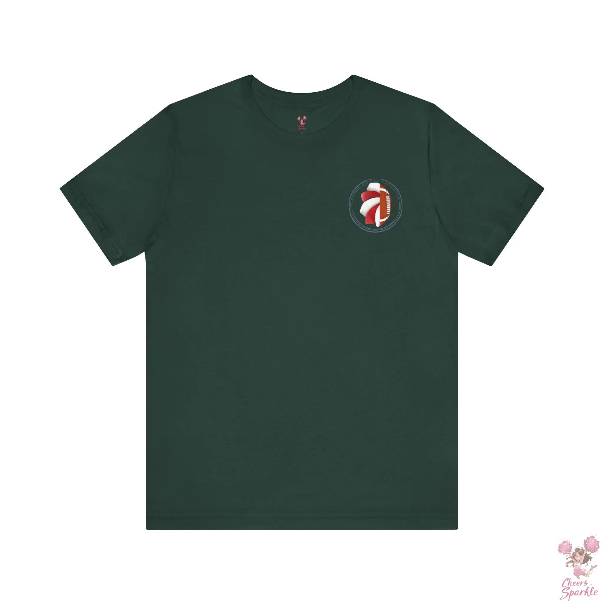 Mom T-Shirt "I Cheer for both Teams" Cheers and Sparkle