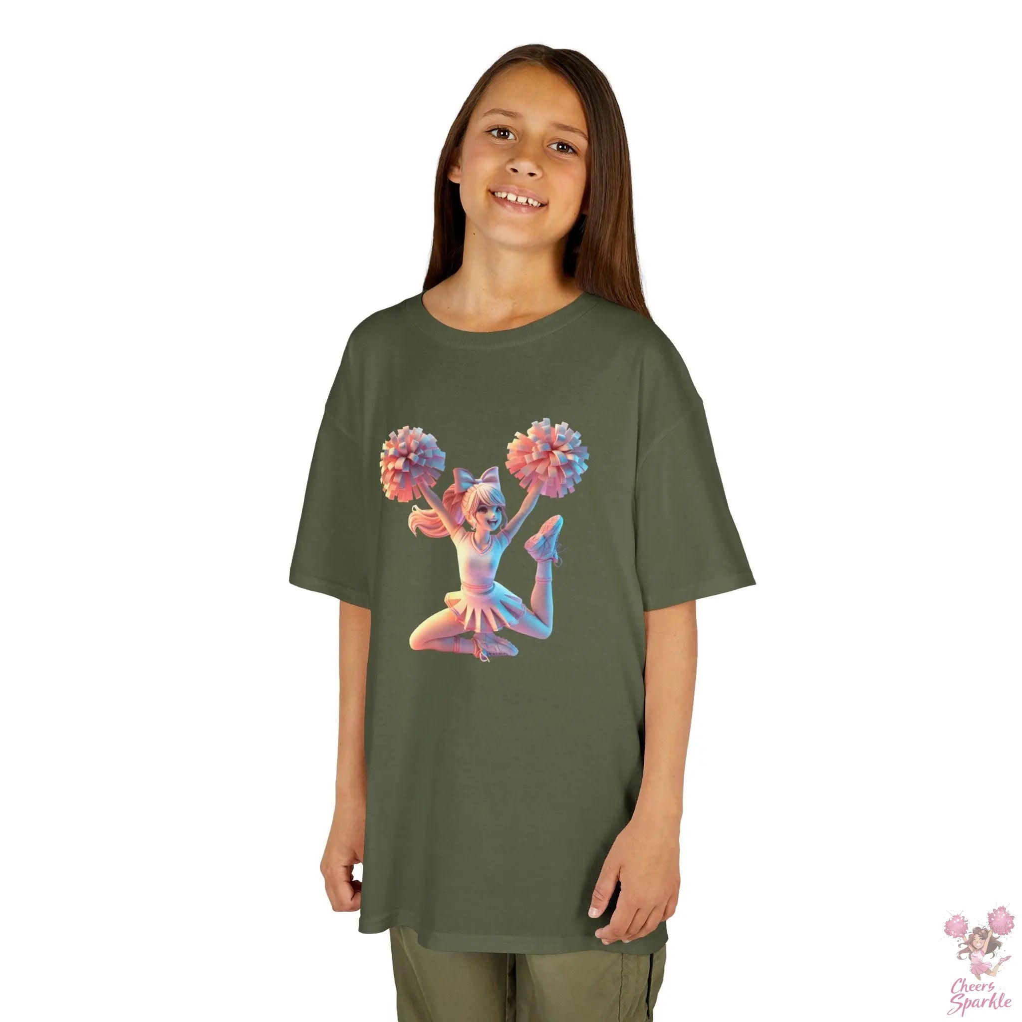 Lebendigen 3D-Druck eines Cheerleaders - Kids Heavy Cotton™ Tee Printify