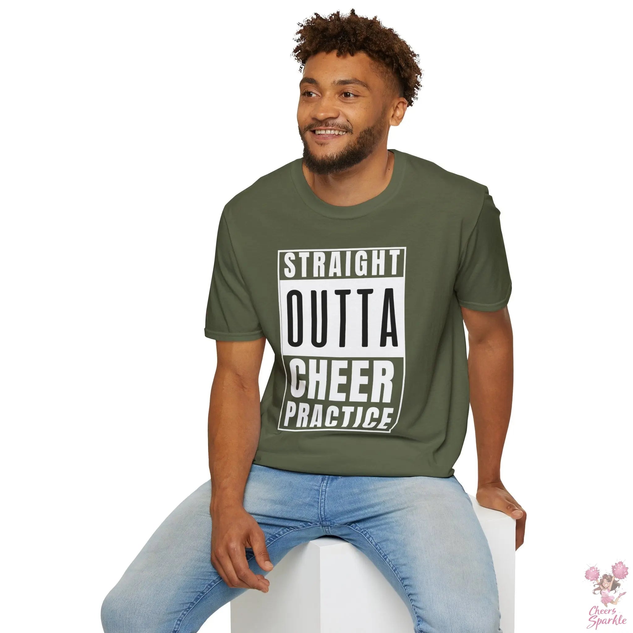 T-Shirt - "Straight Outta Cheer Practice" Cheers and Sparkle