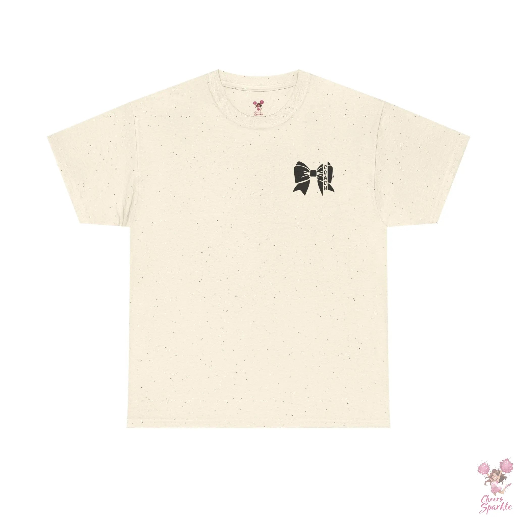 Cheer Coach T-Shirt mit Schwarzer Bow Printify